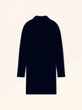 DHORAN Kleid Rollkragen 4-fädig Marineblau