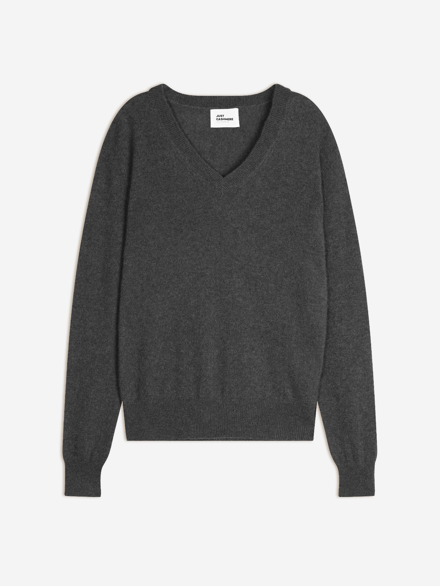 NORA pull col v anthracite chiné