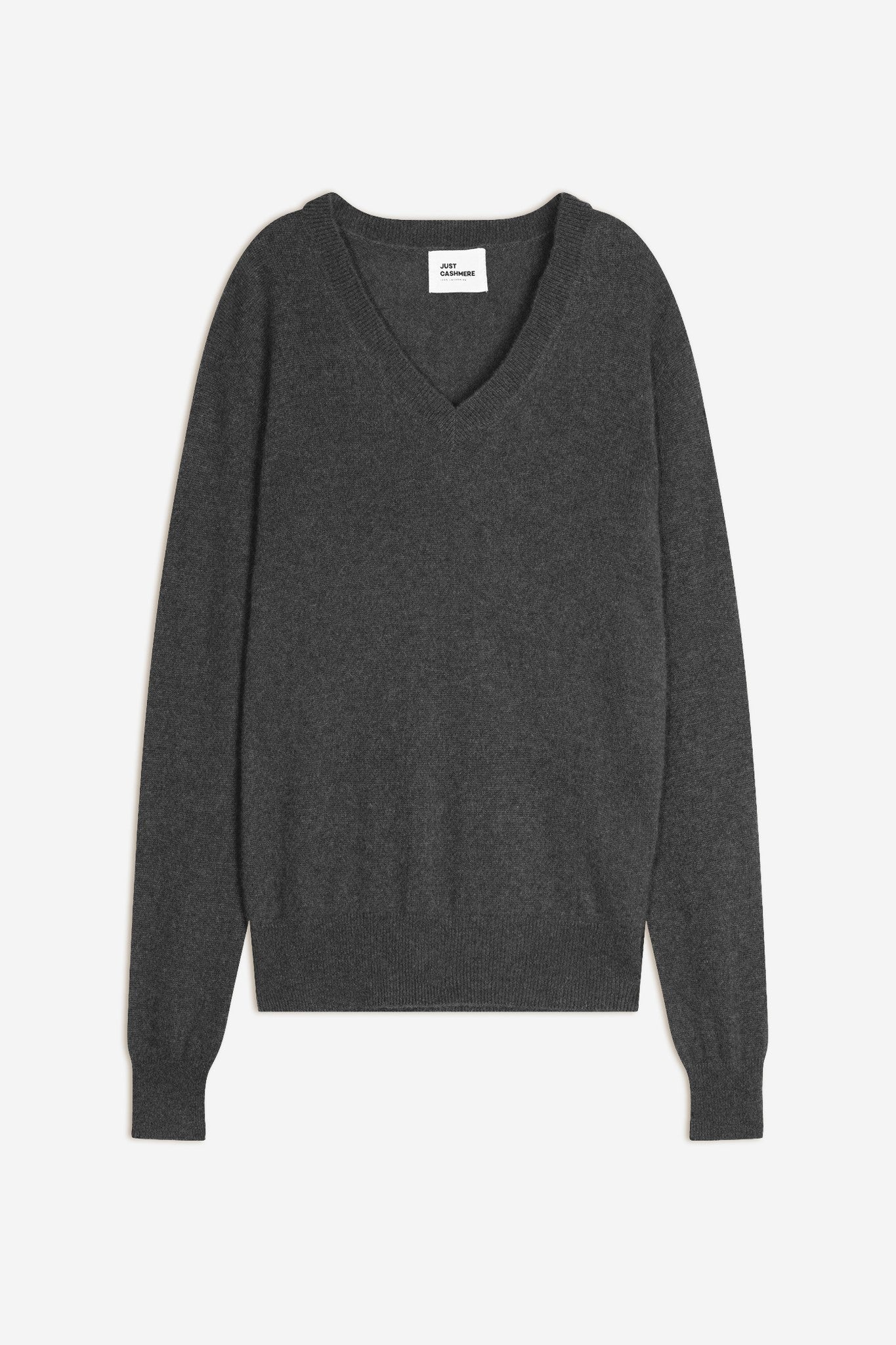 nora pull col v anthracite chiné