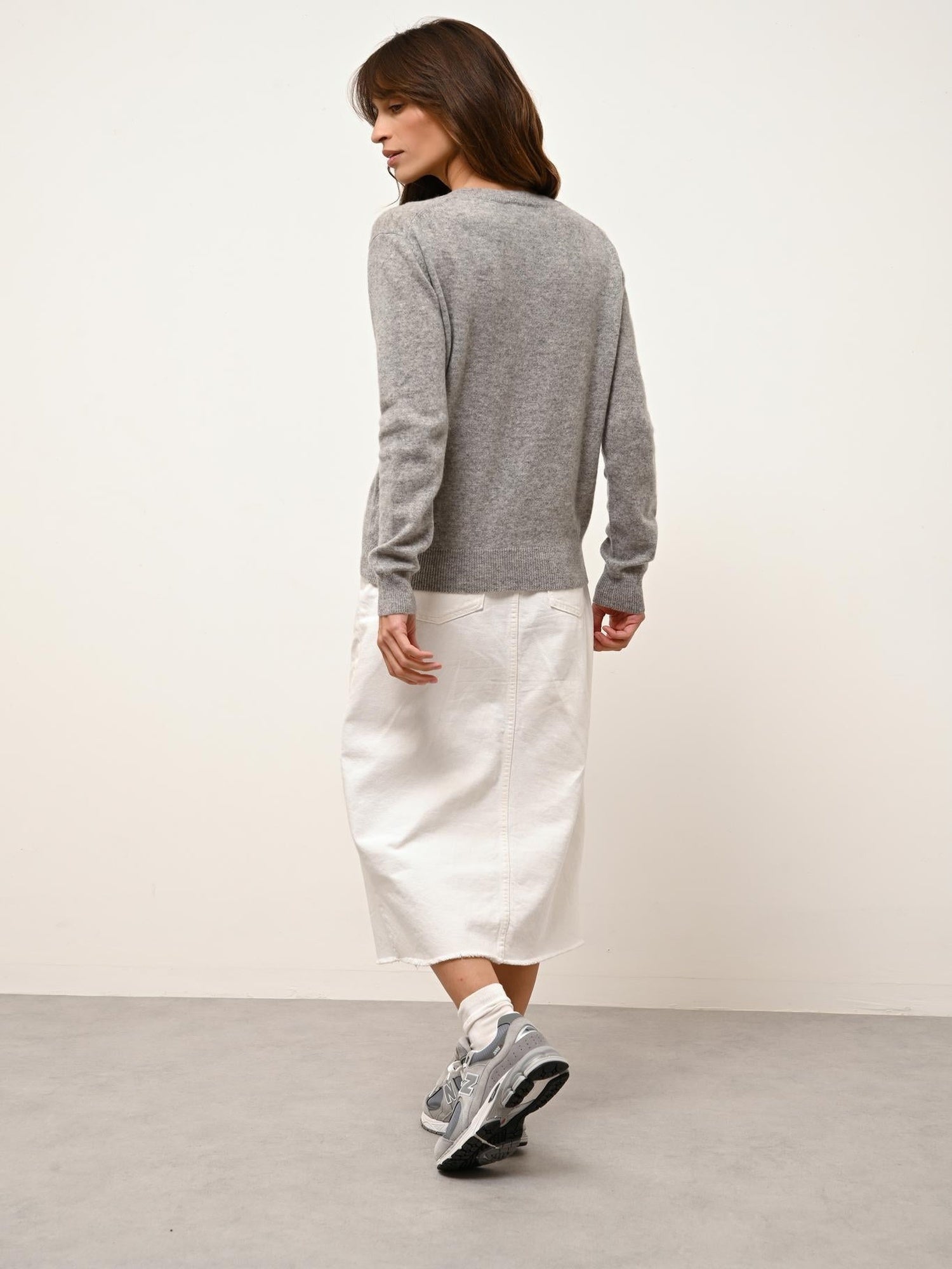 NORA pull col v nuage chiné