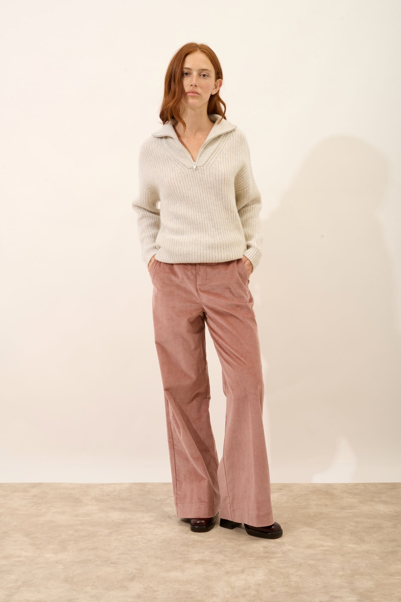 NORDICA pull camionneur 6 fils gris perle chiné