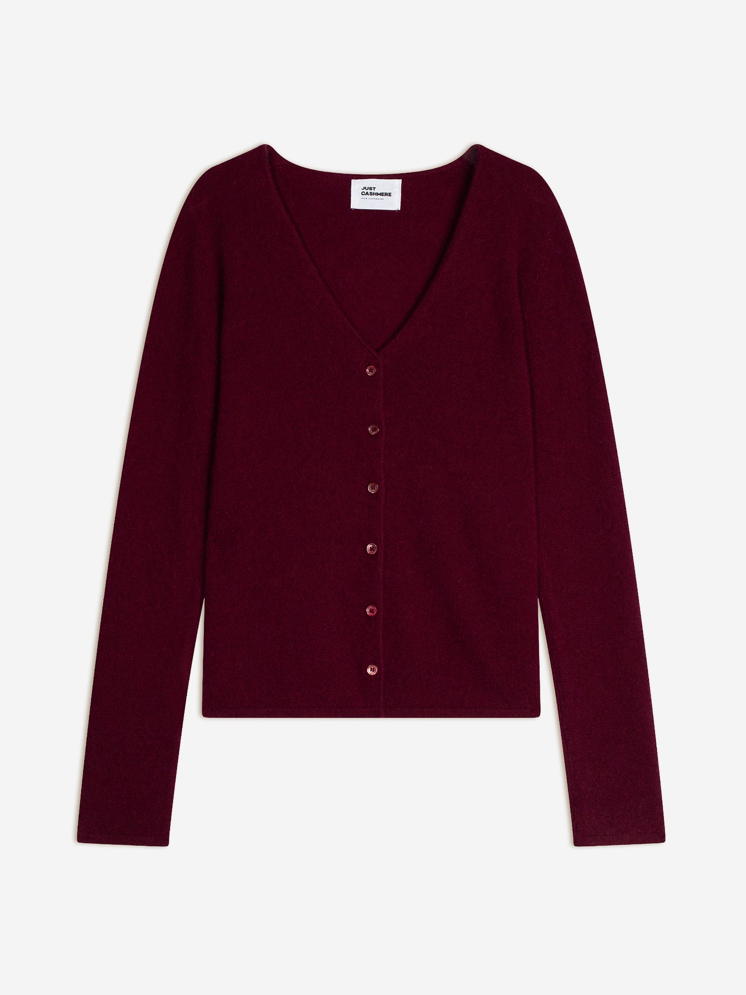 NORMA cardigan col v bordeaux