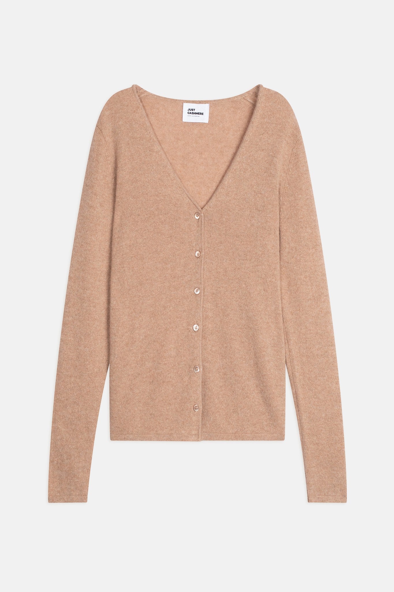 norma cardigan col v camel chiné