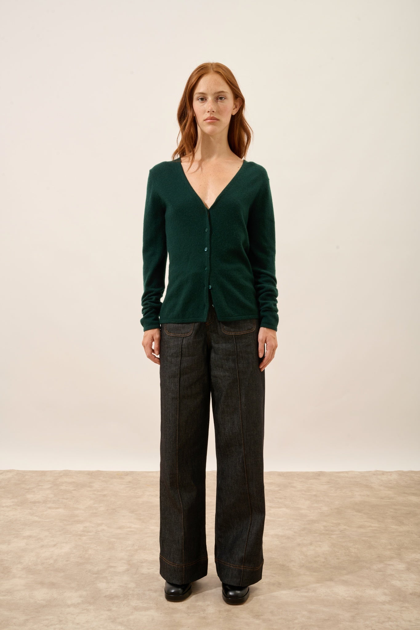 NORMA cardigan v-neck cypress