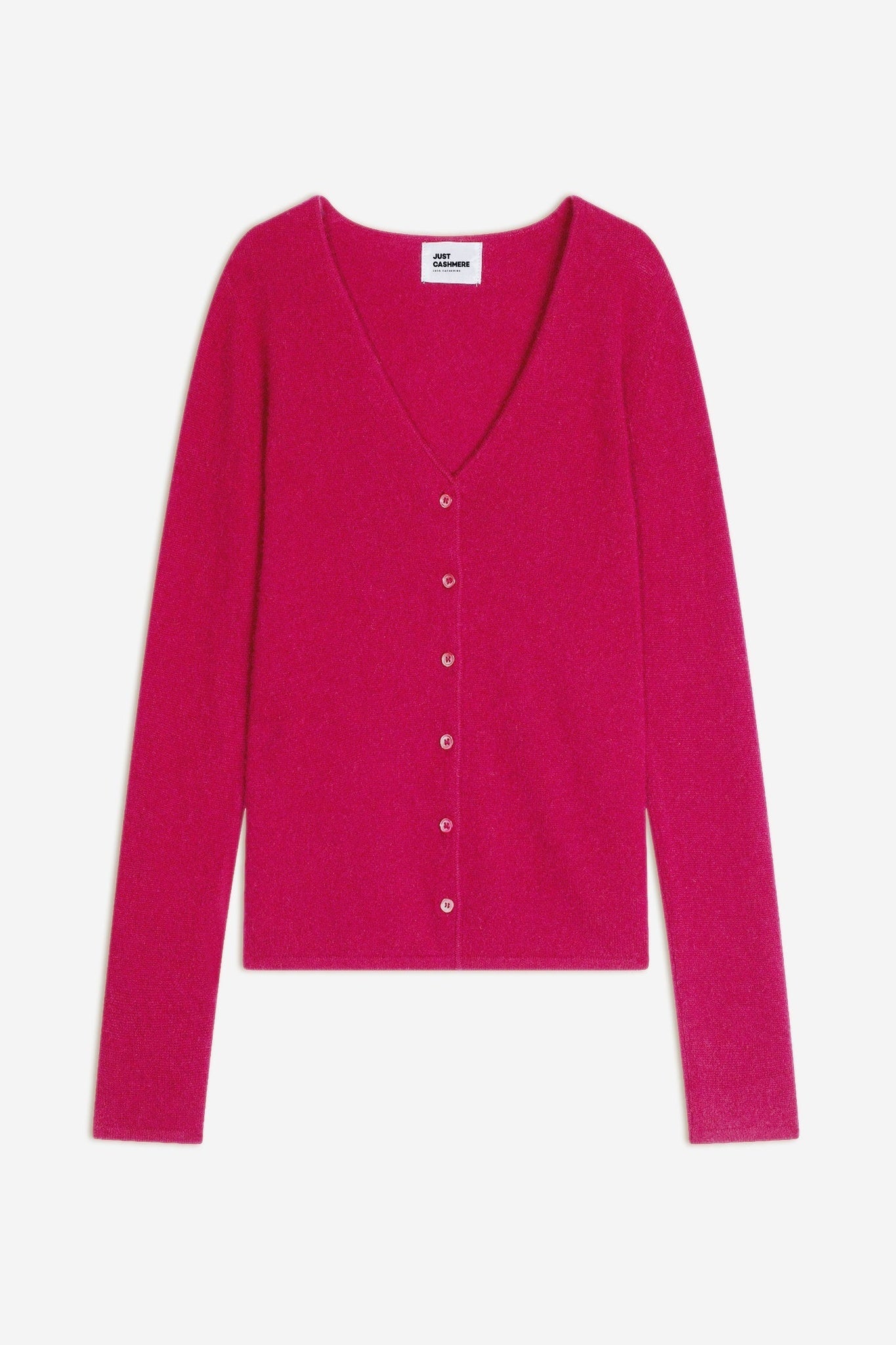 NORMA cardigan col v fuchsia