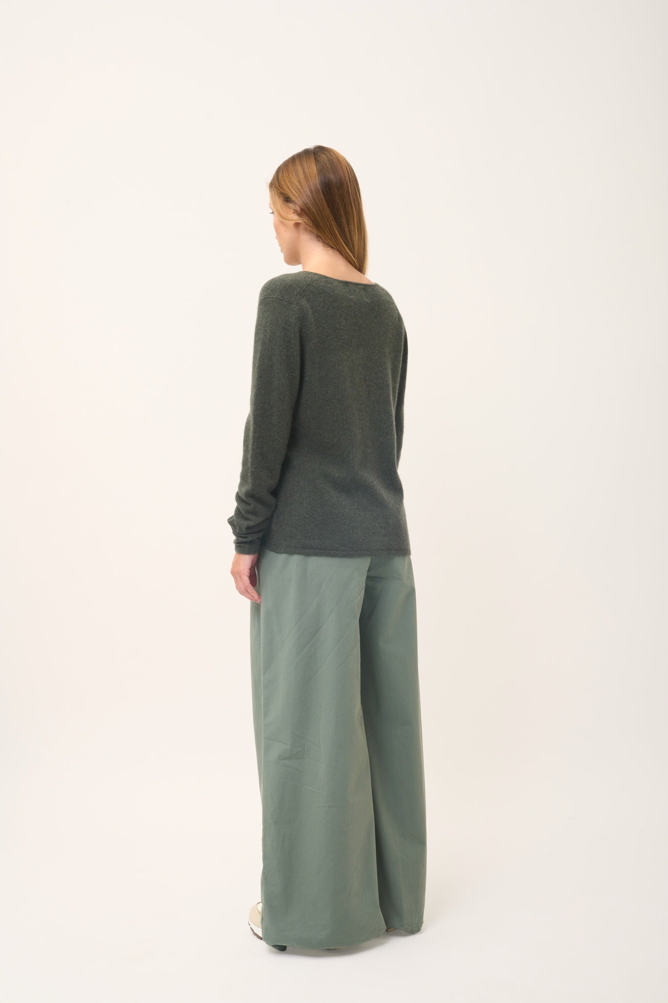 NORMA cardigan col v kaki chiné