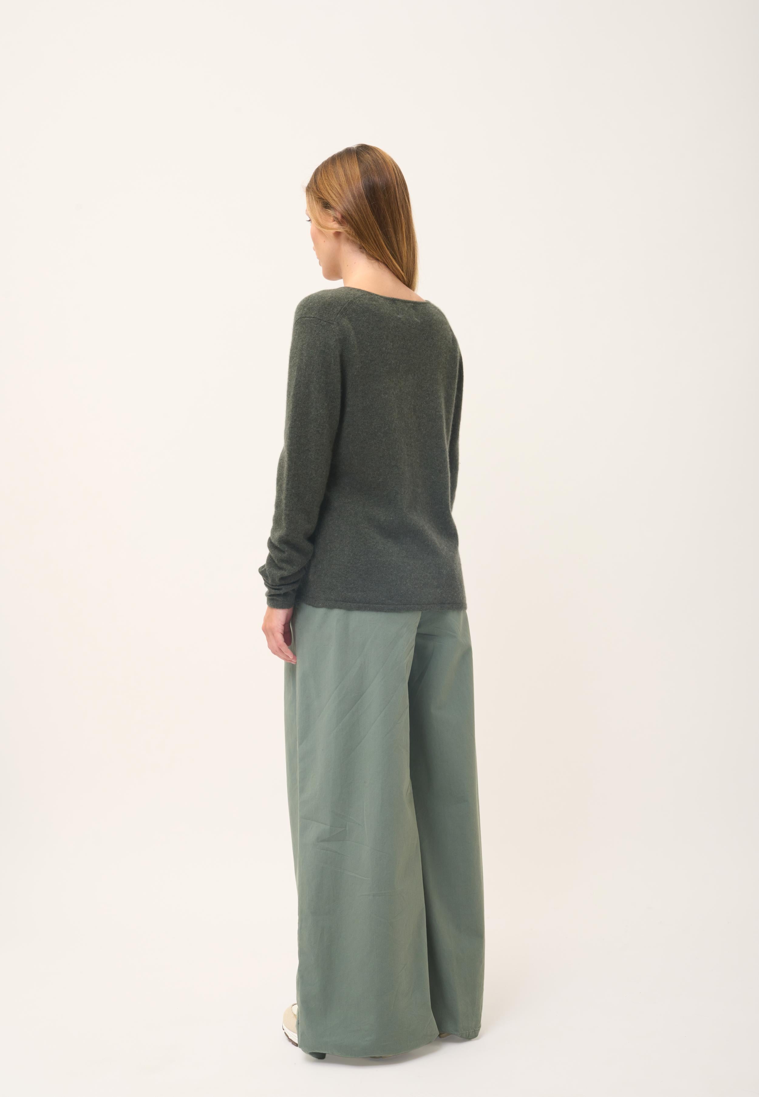 NORMA cardigan col v kaki chiné