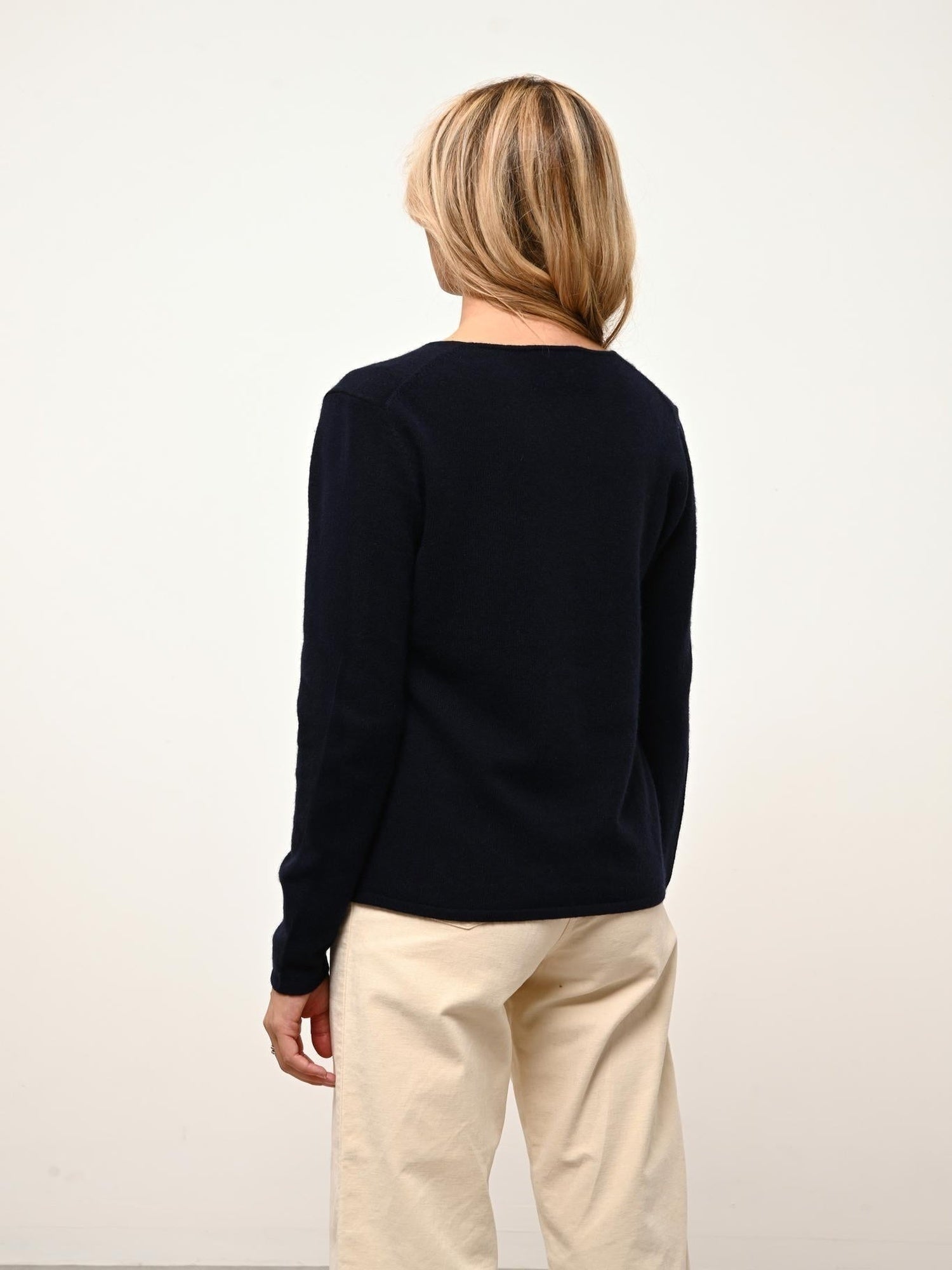 NORMA navy V-neck cardigan