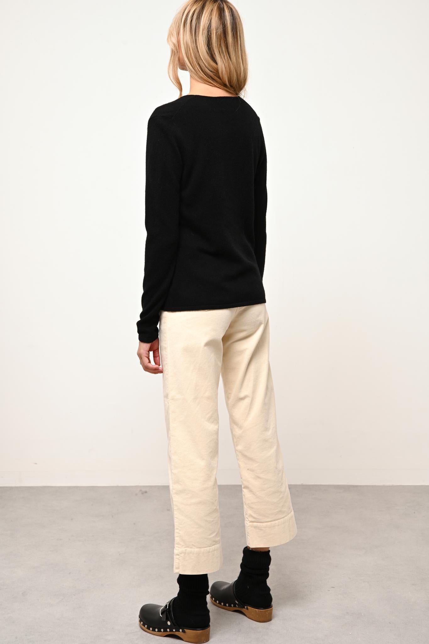 NORMA cardigan col v noir