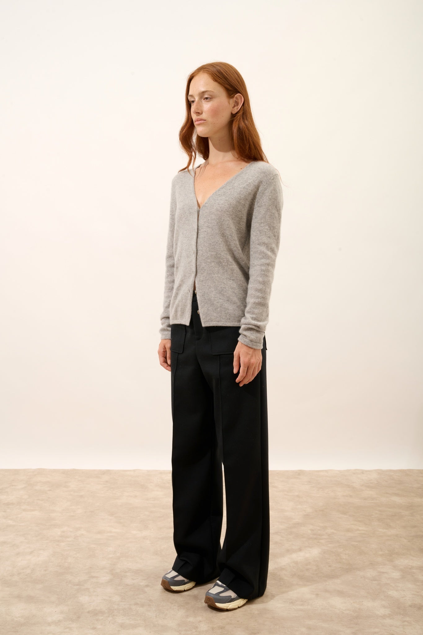 NORMA cardigan col v nuage chiné