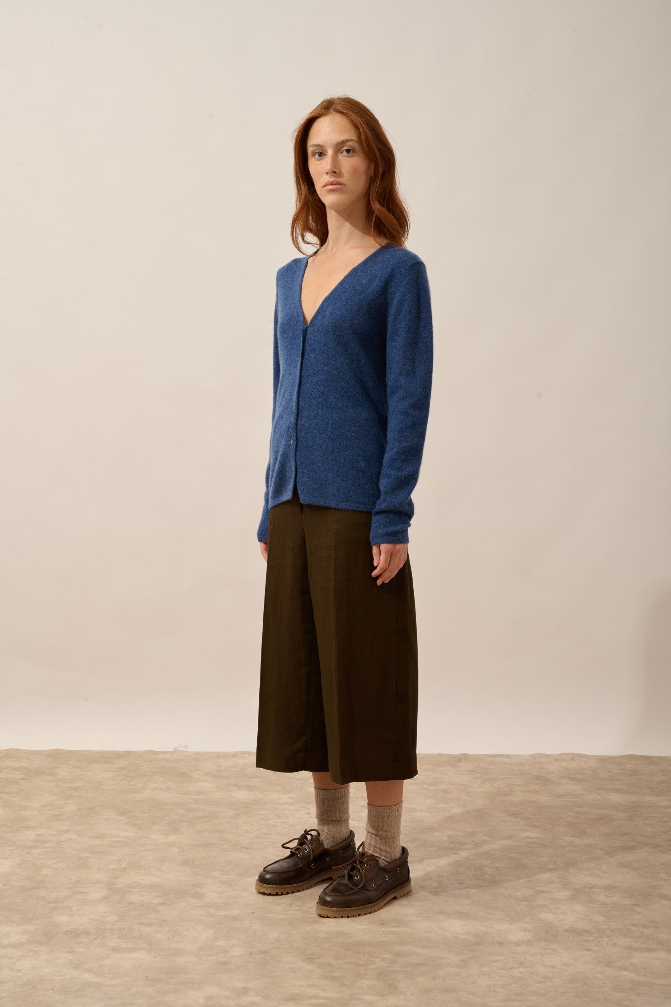 norma cardigan col v ocean chiné