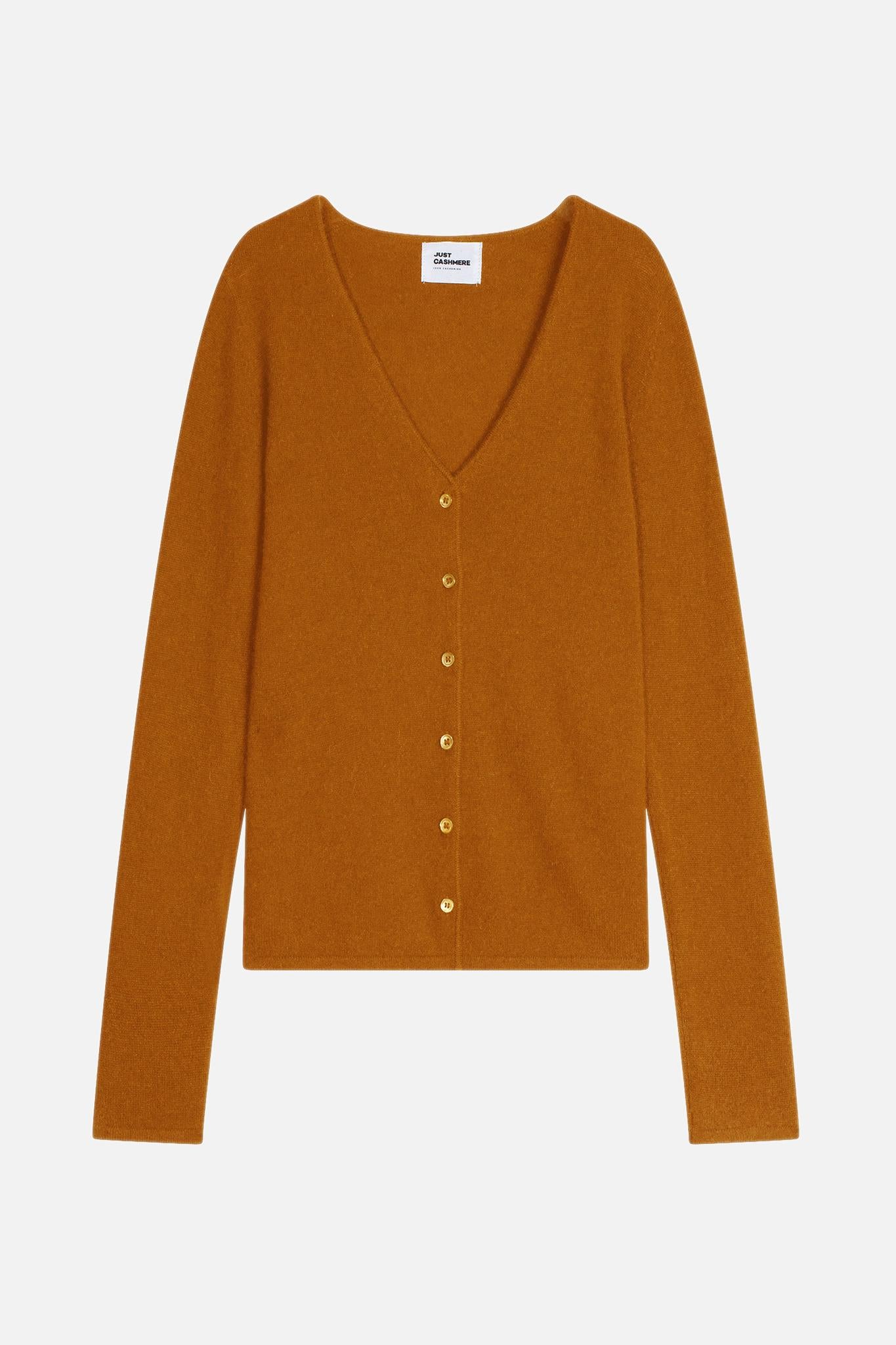 NORMA cardigan v-neck ochre