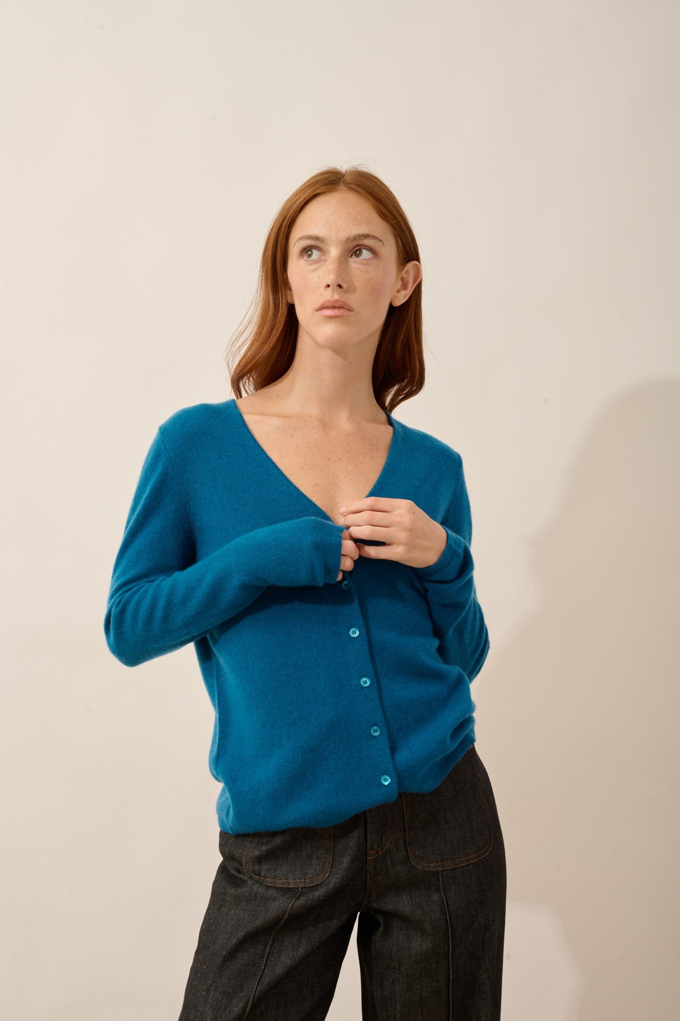 norma cardigan col v paon