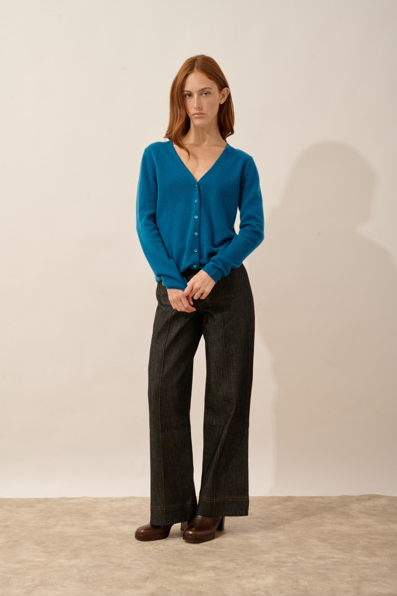 norma cardigan col v paon