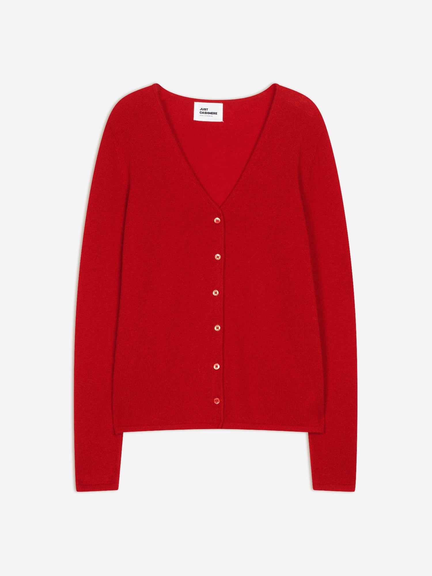 NORMA red v-neck cardigan