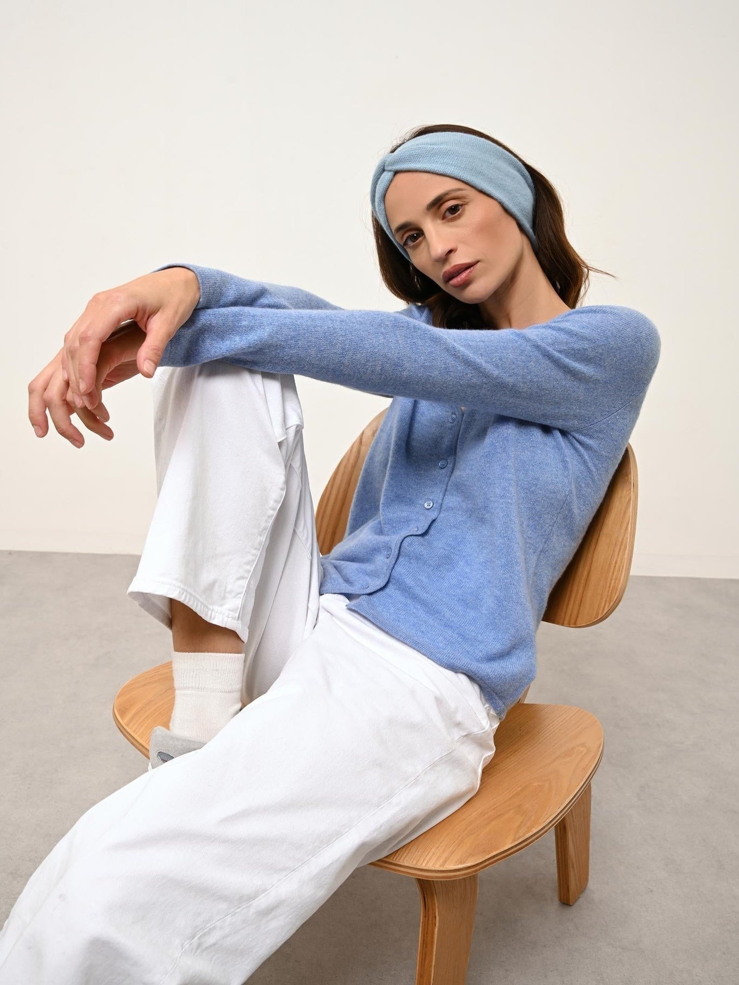 NORMA v-neck cardigan sky