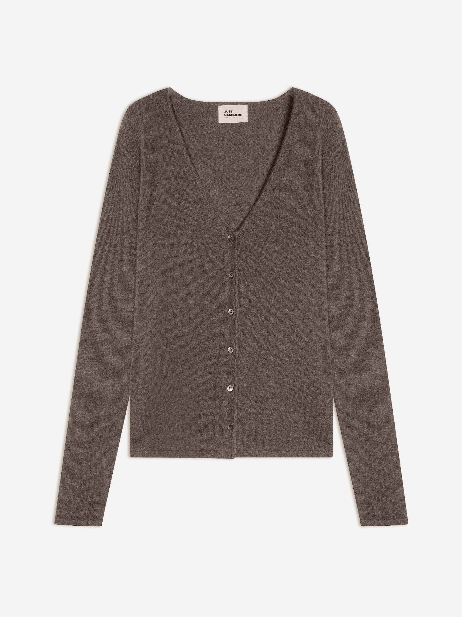 norma cardigan col v taupe chiné
