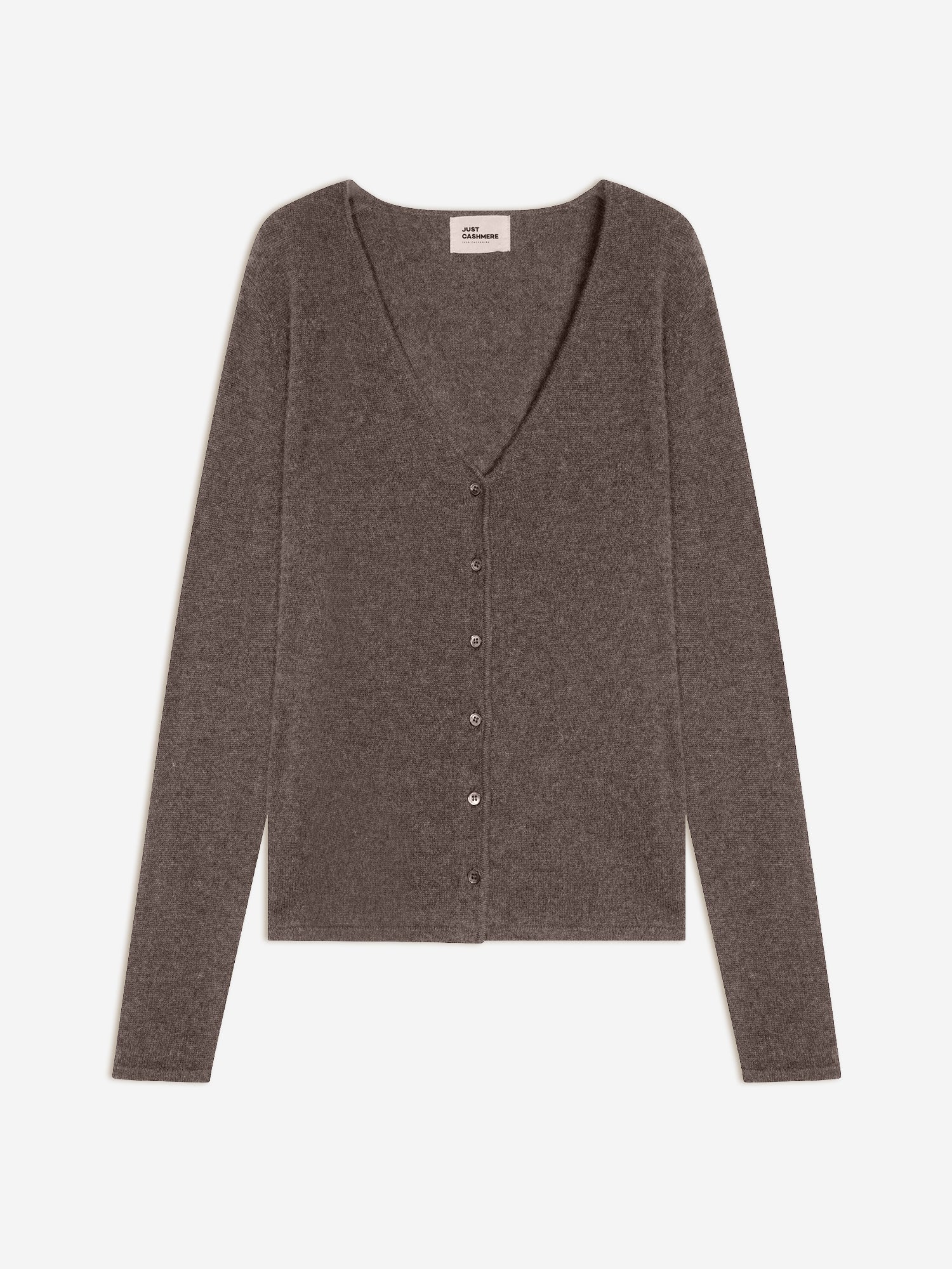 NORMA cardigan col v taupe chiné