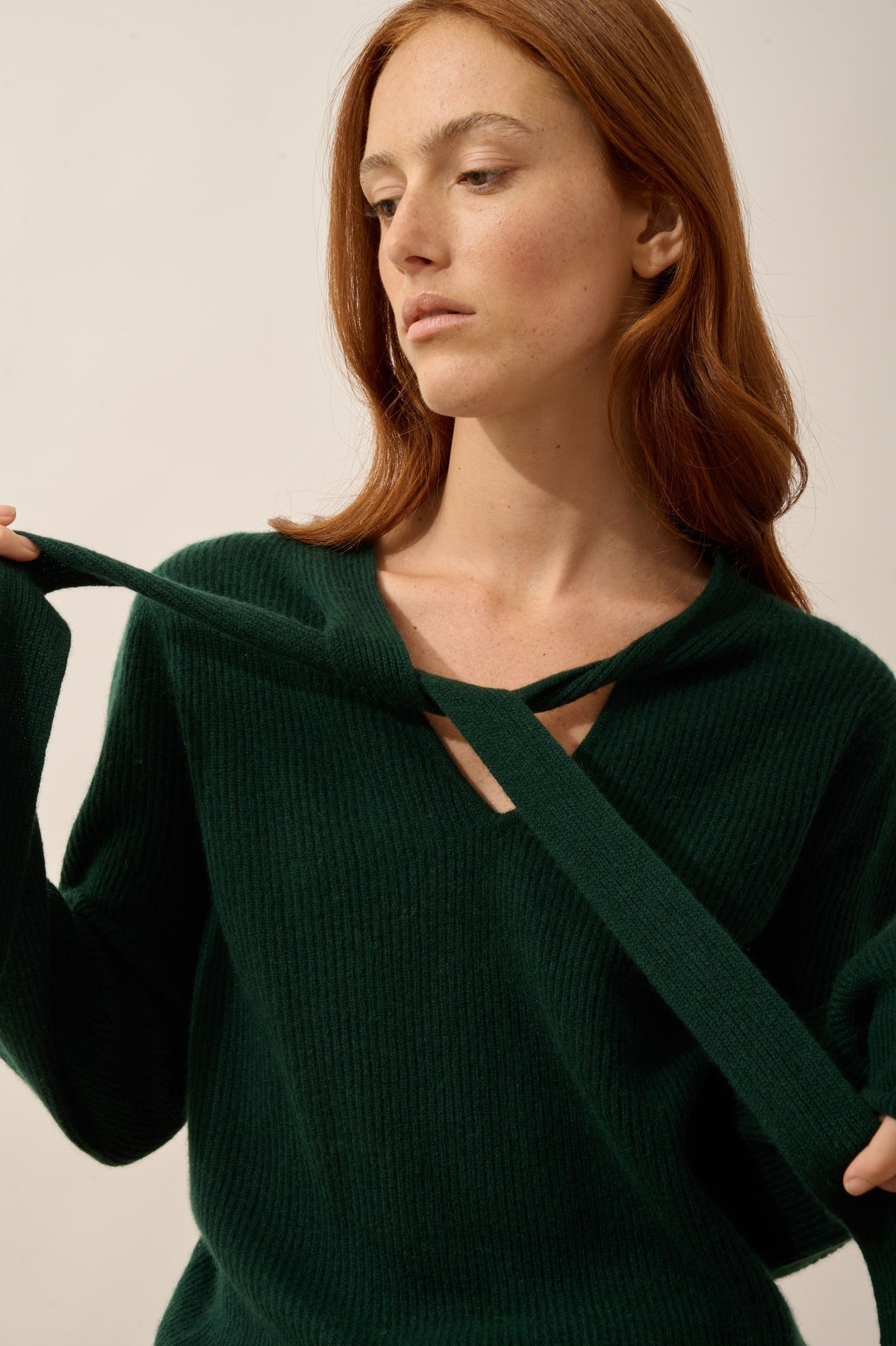 NOTY pull col lavallière cyprès