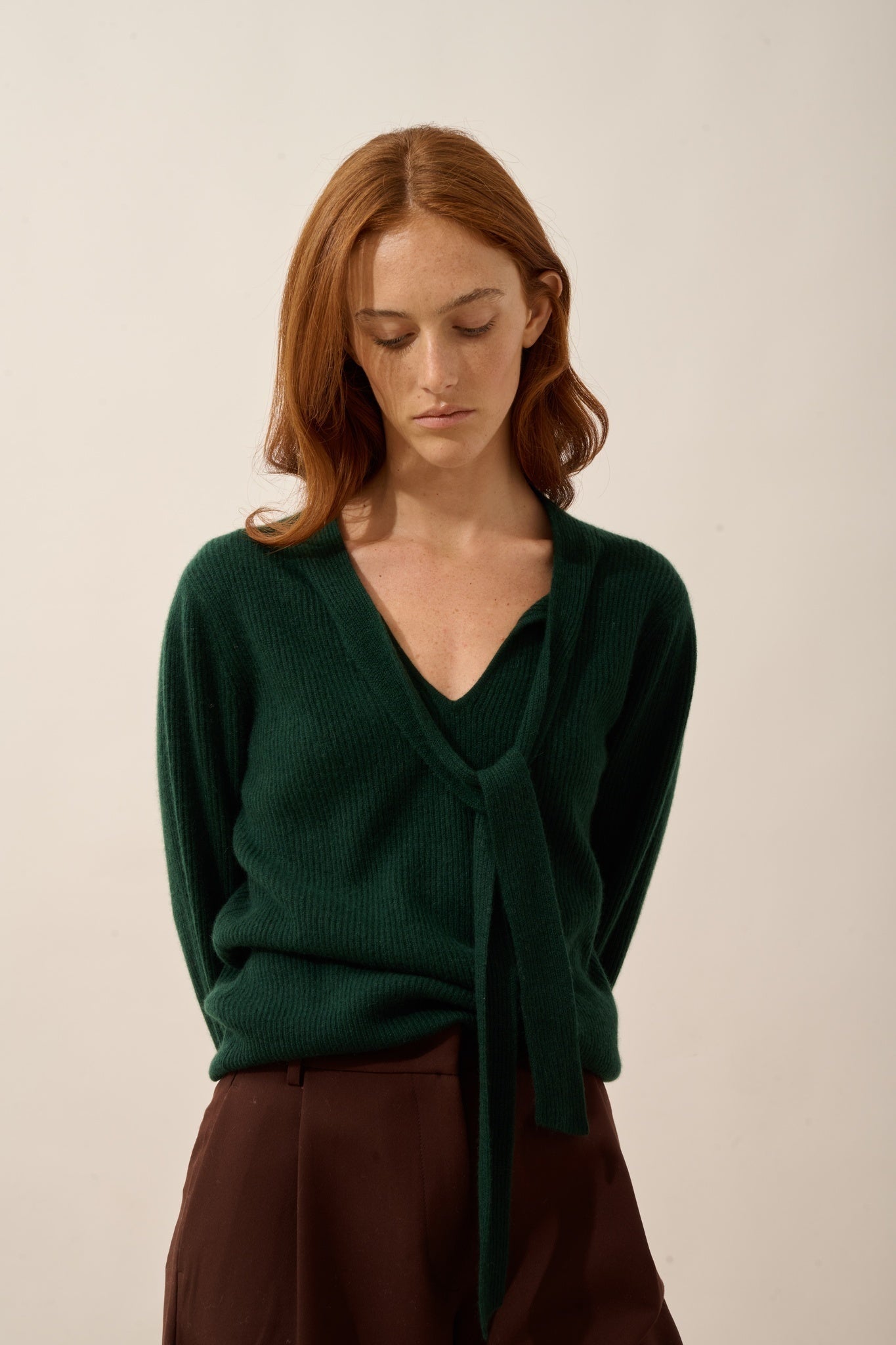 NOTY pull col lavallière cyprès