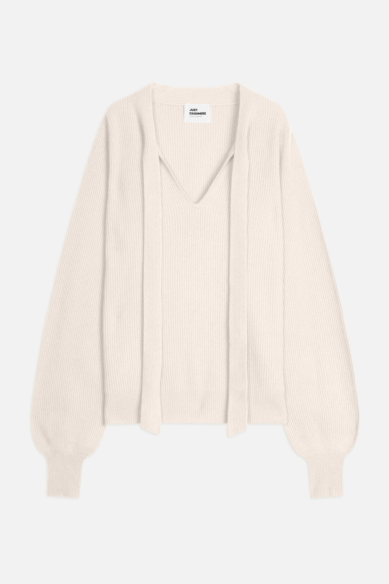 noty pull col lavallière neige