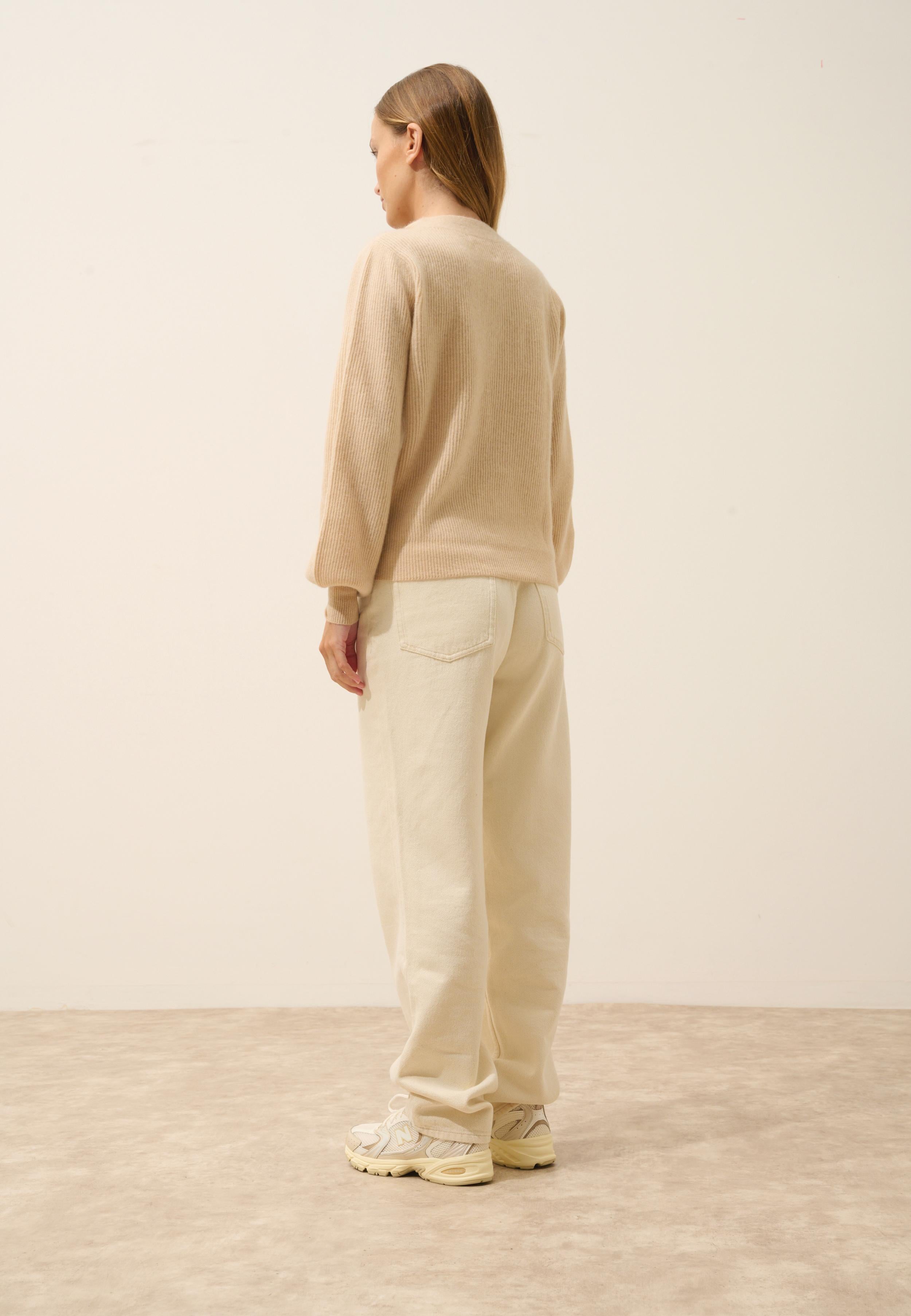 NOTY sand collar sweater 100% cashmere