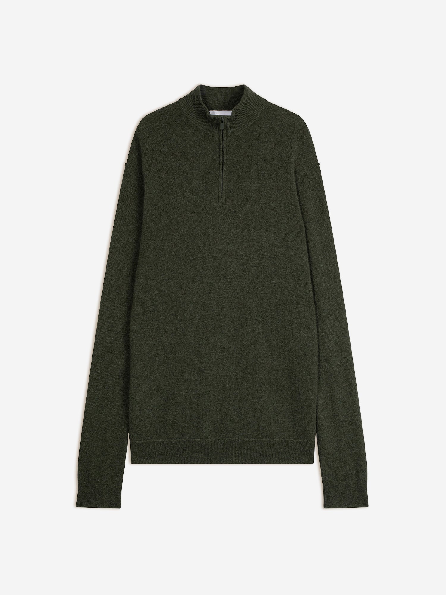 NOUR pull col camionneur kaki chiné