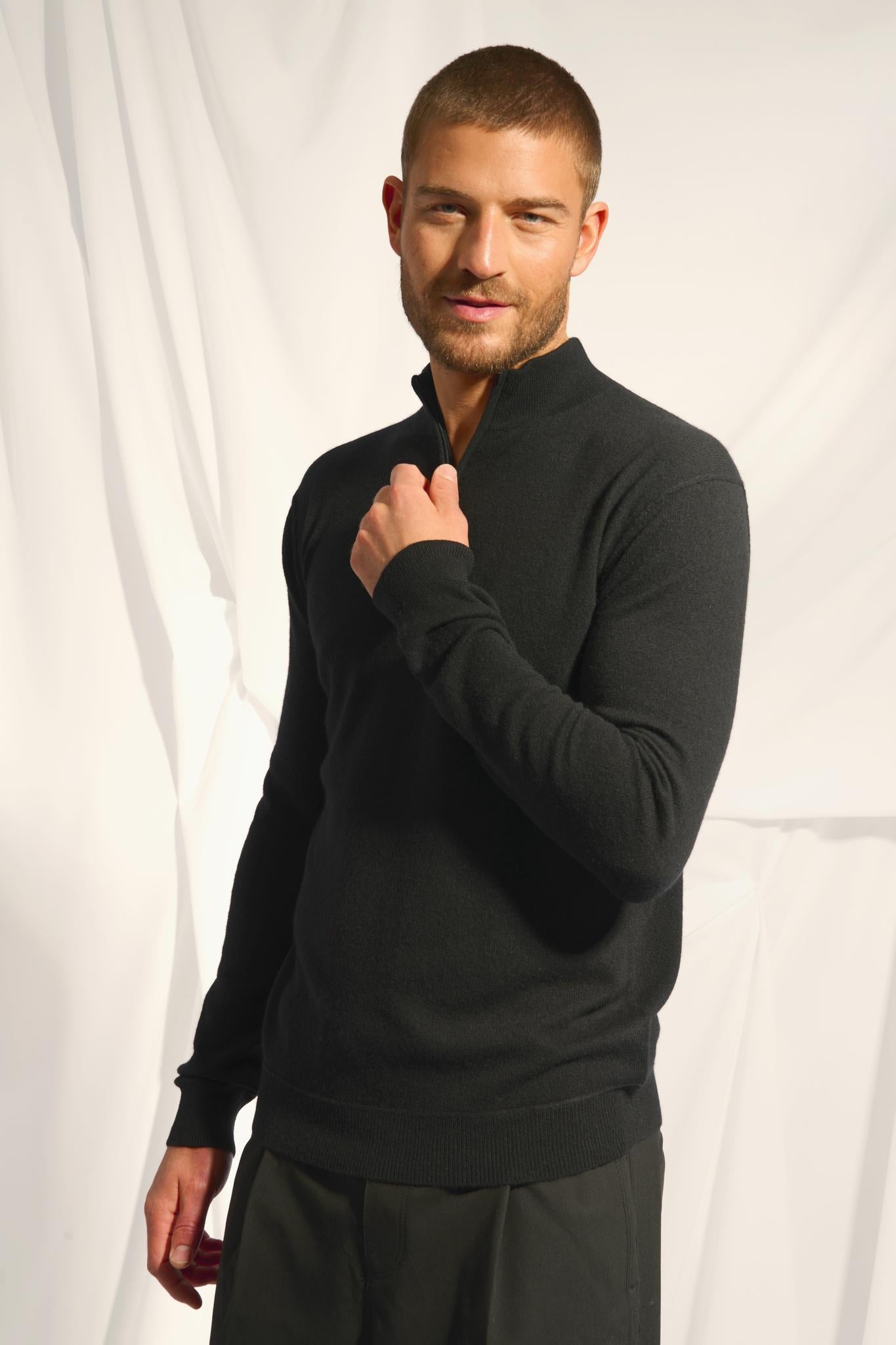 NOUR pull col camionneur noir