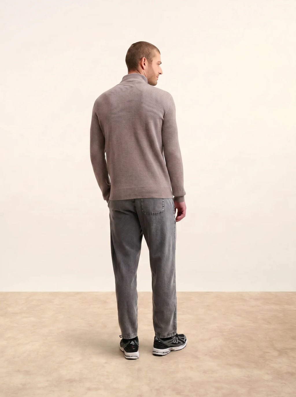 EVA Pull Col Montant Caribou Chiné