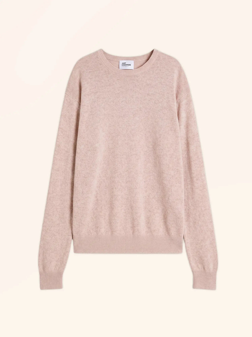 HOWARD Pull Col Rond Beige Chiné