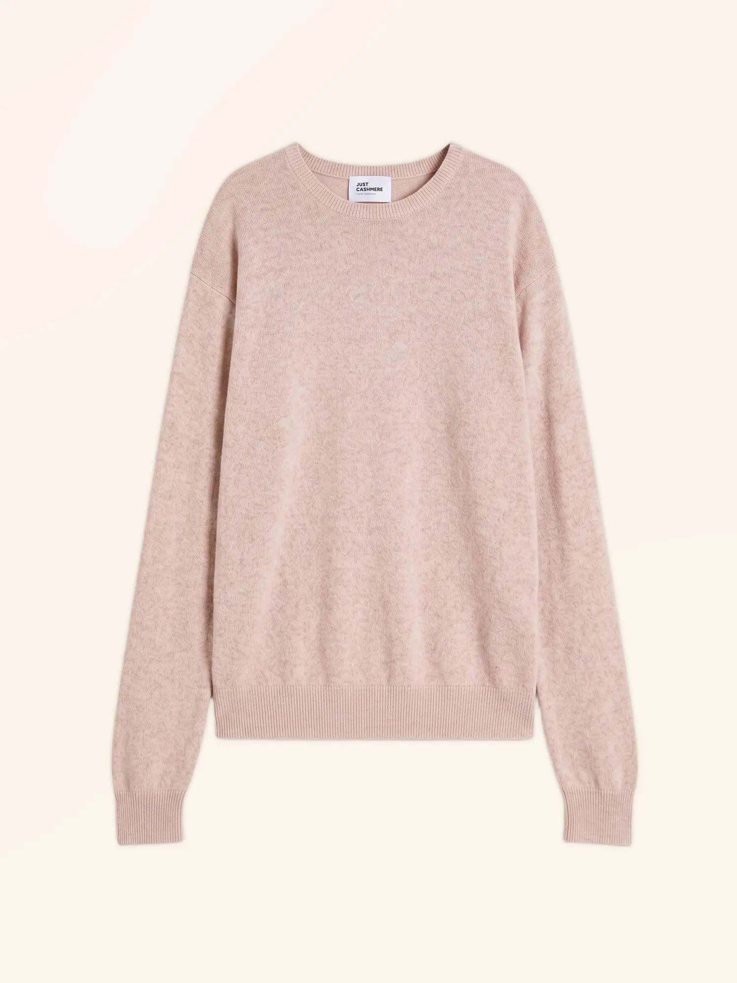 HOWARD Pull Col Rond Beige Chiné