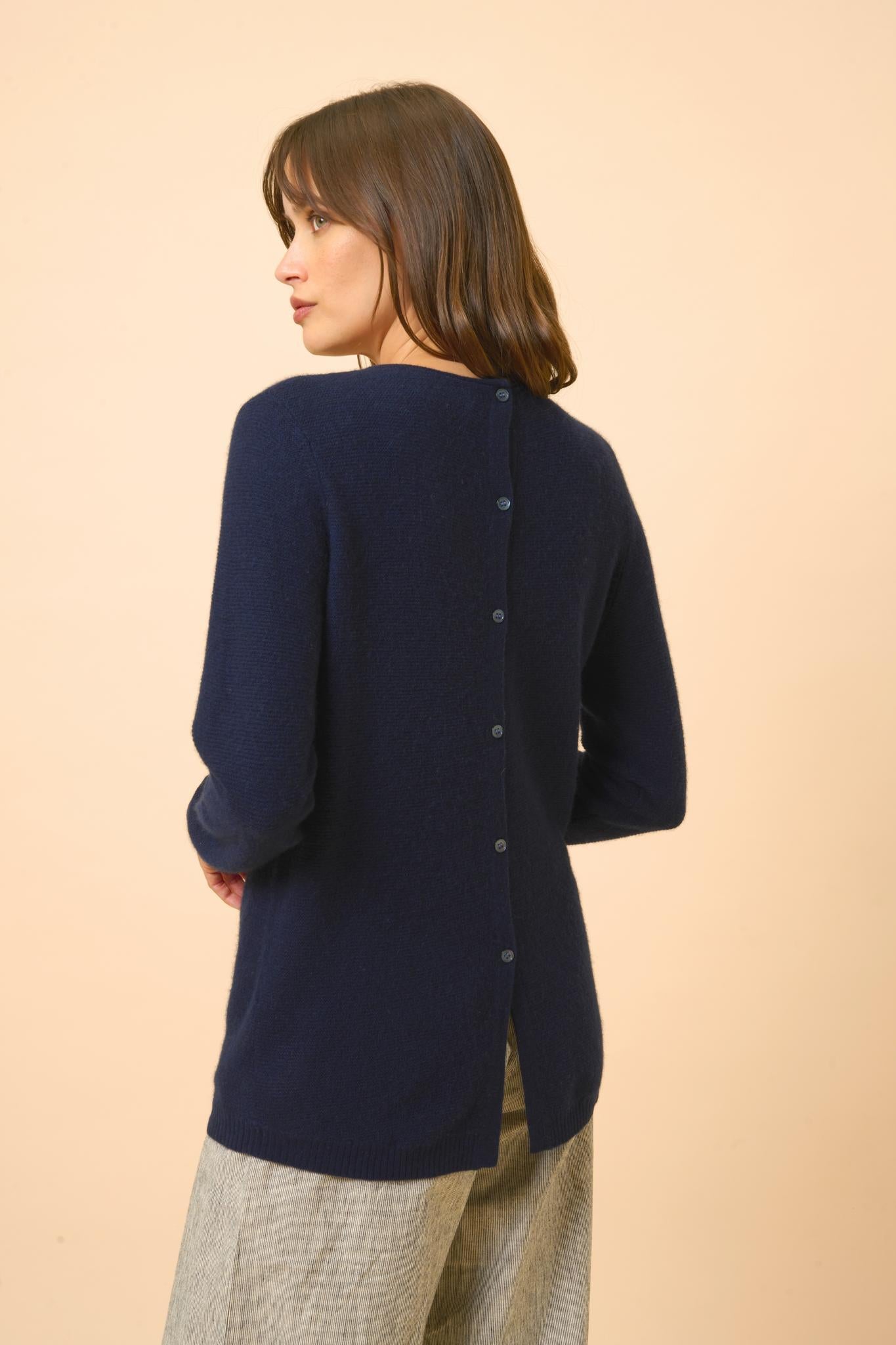 OLENA pull col rond navy