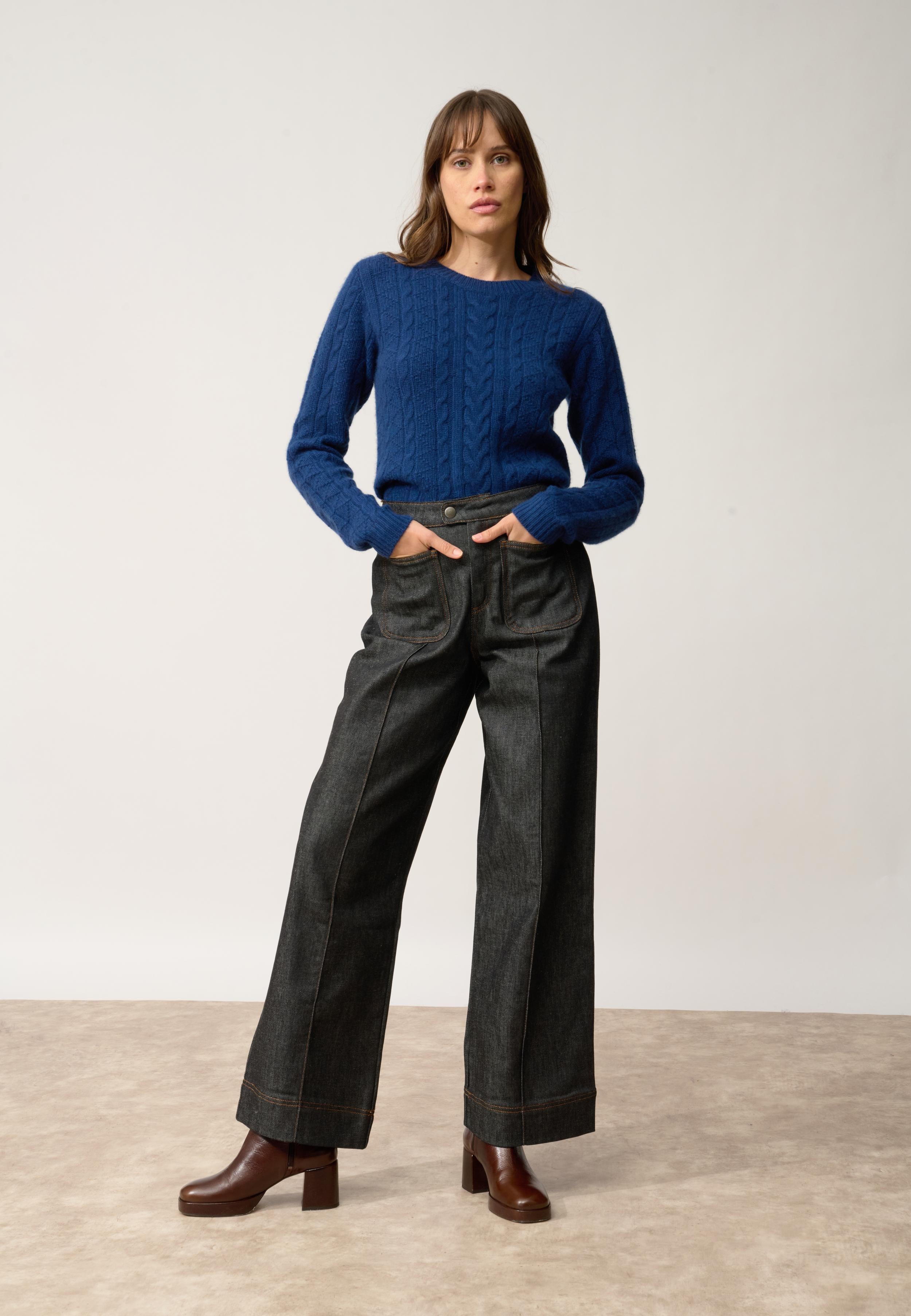 OLIVIA pull col rond minuit