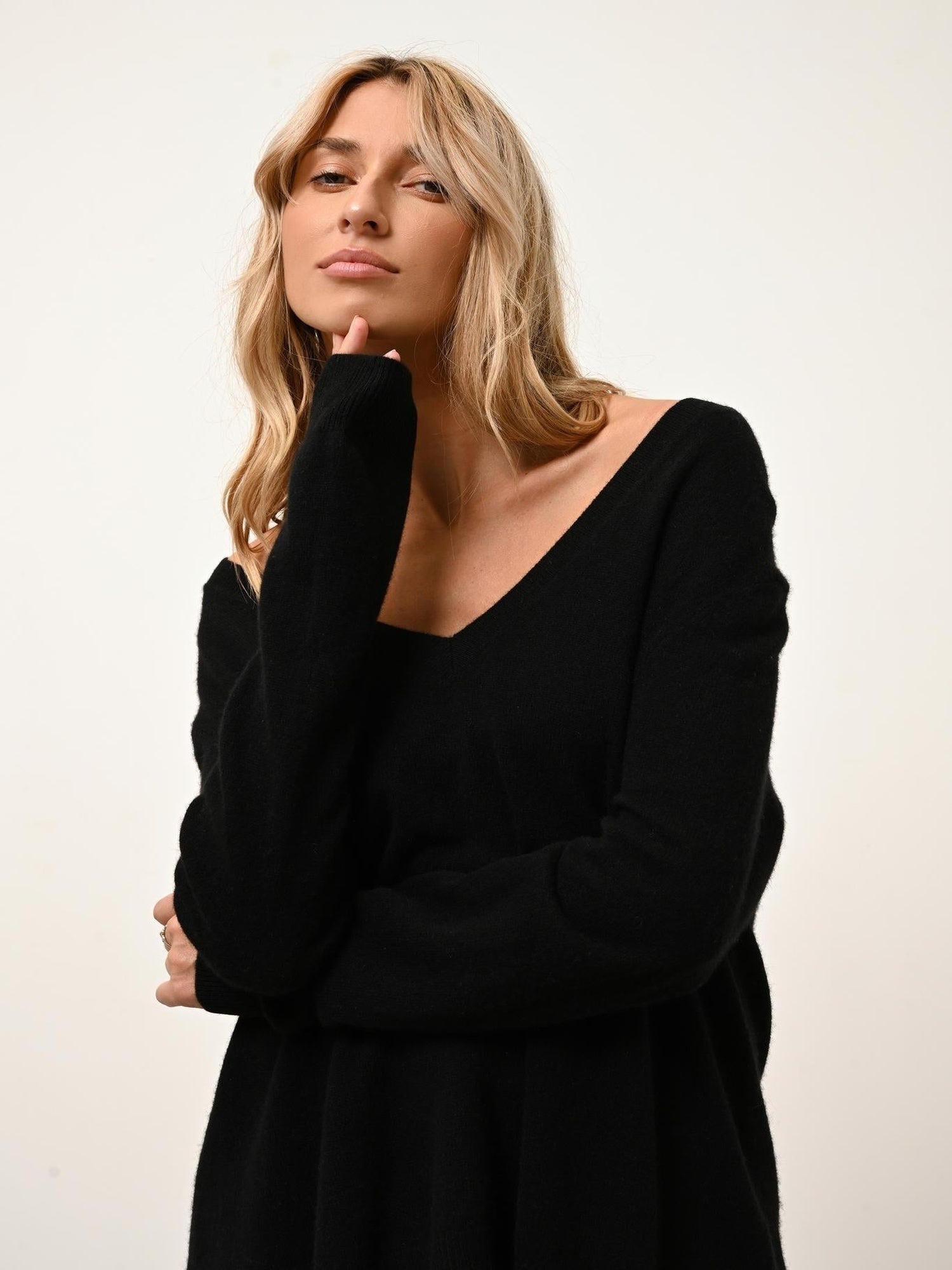 OPAL pull col v noir