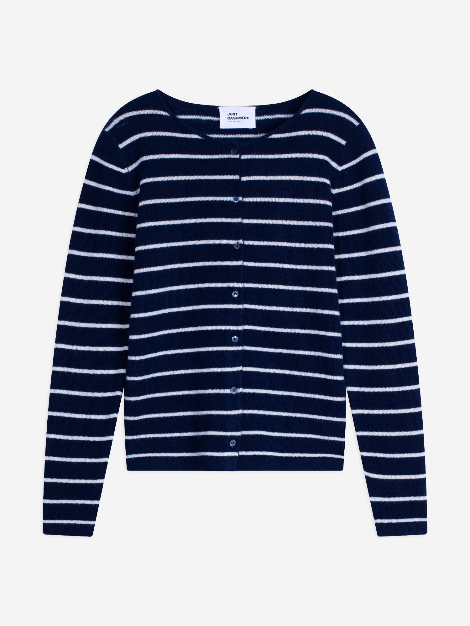 OPHELIA cardigan col rond bi-color navy/ivoire