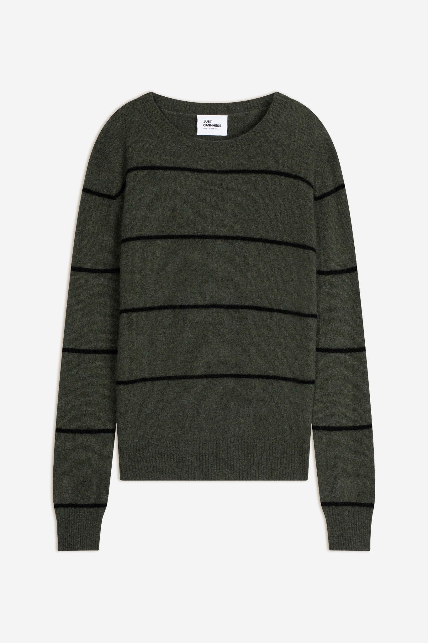 orélis pull col bateau bi-color kaki chiné/noir