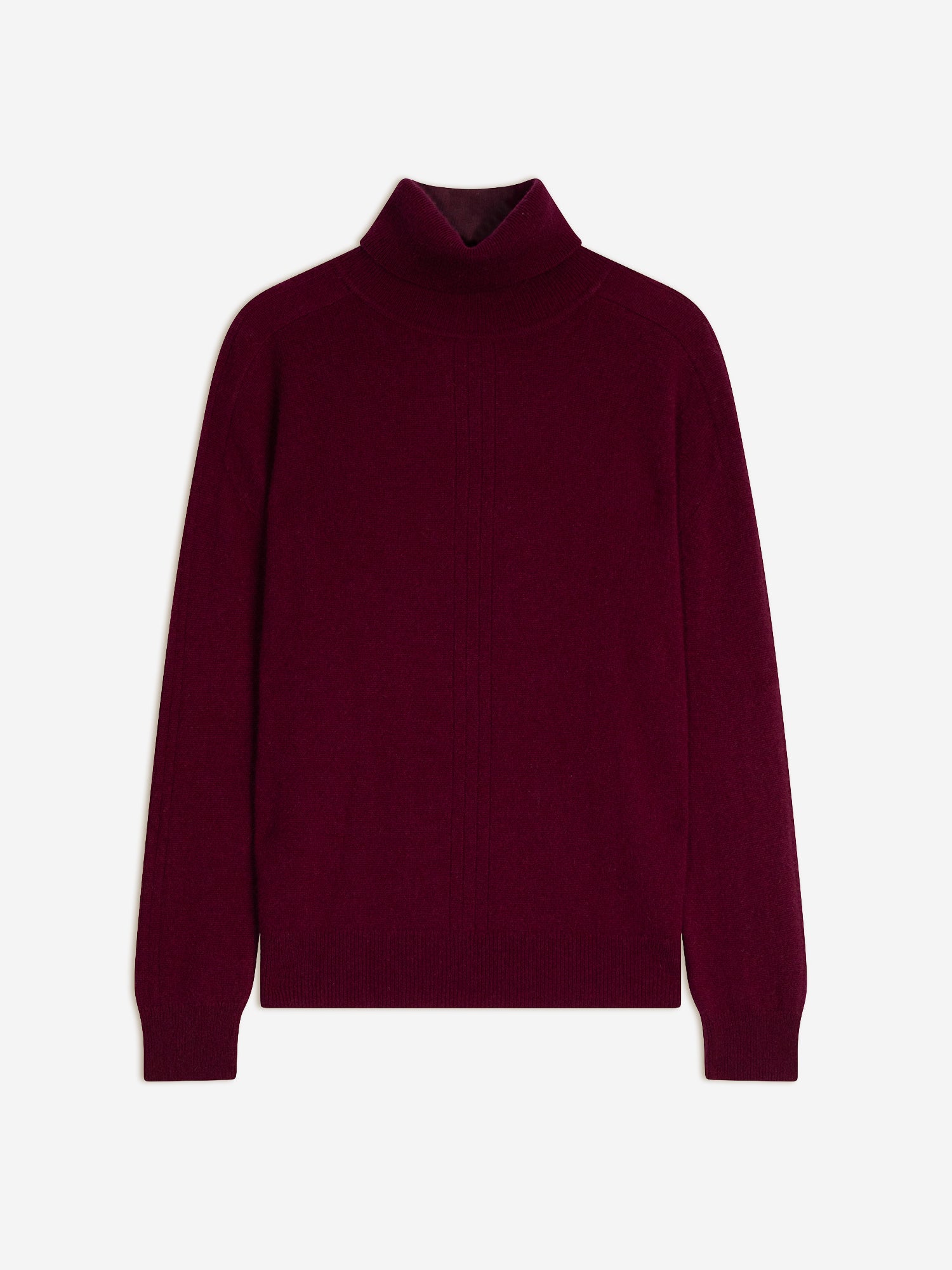 ORIANNE pull col roulé bordeaux