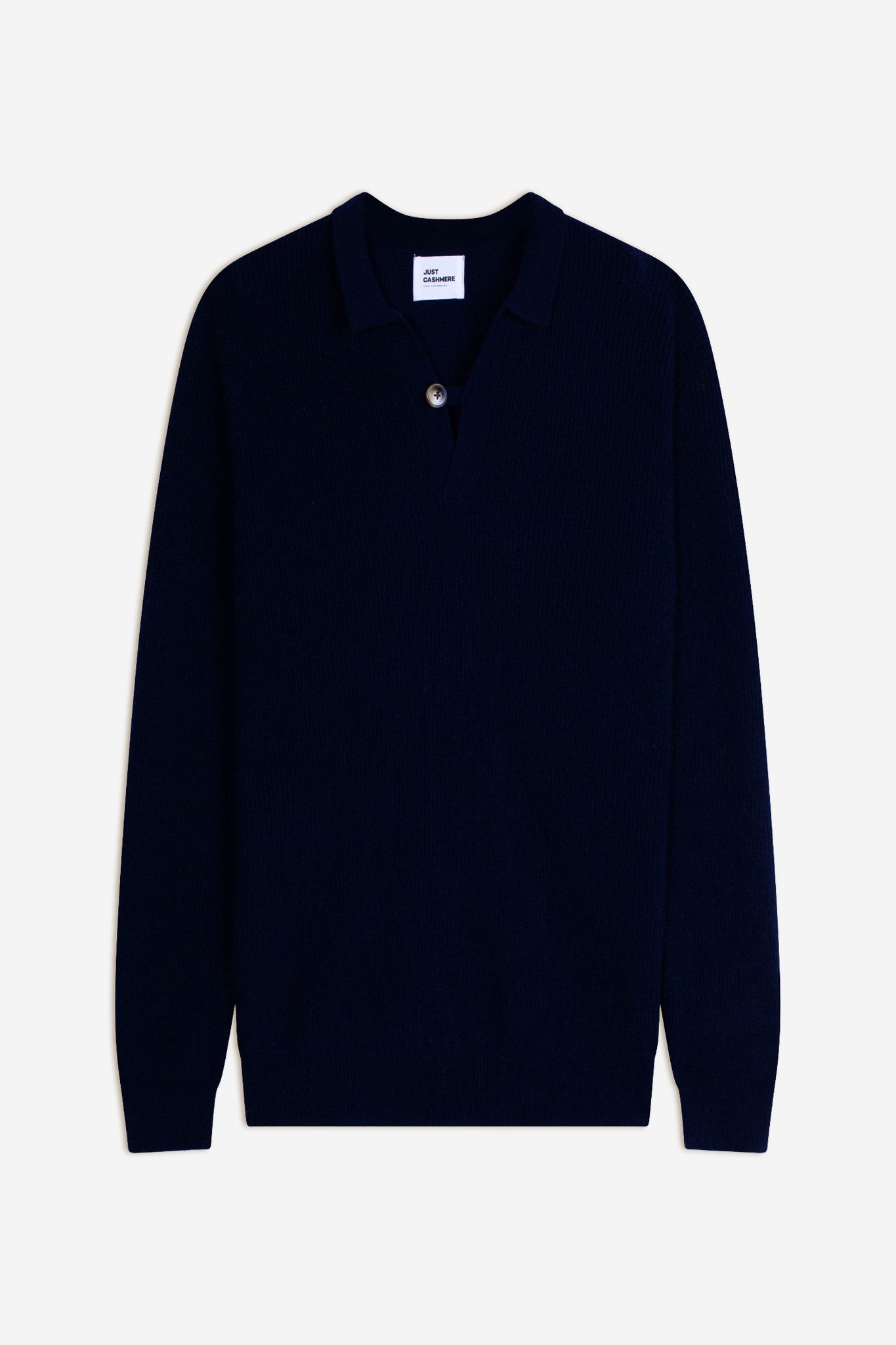 oscar pull col polo ouvert navy