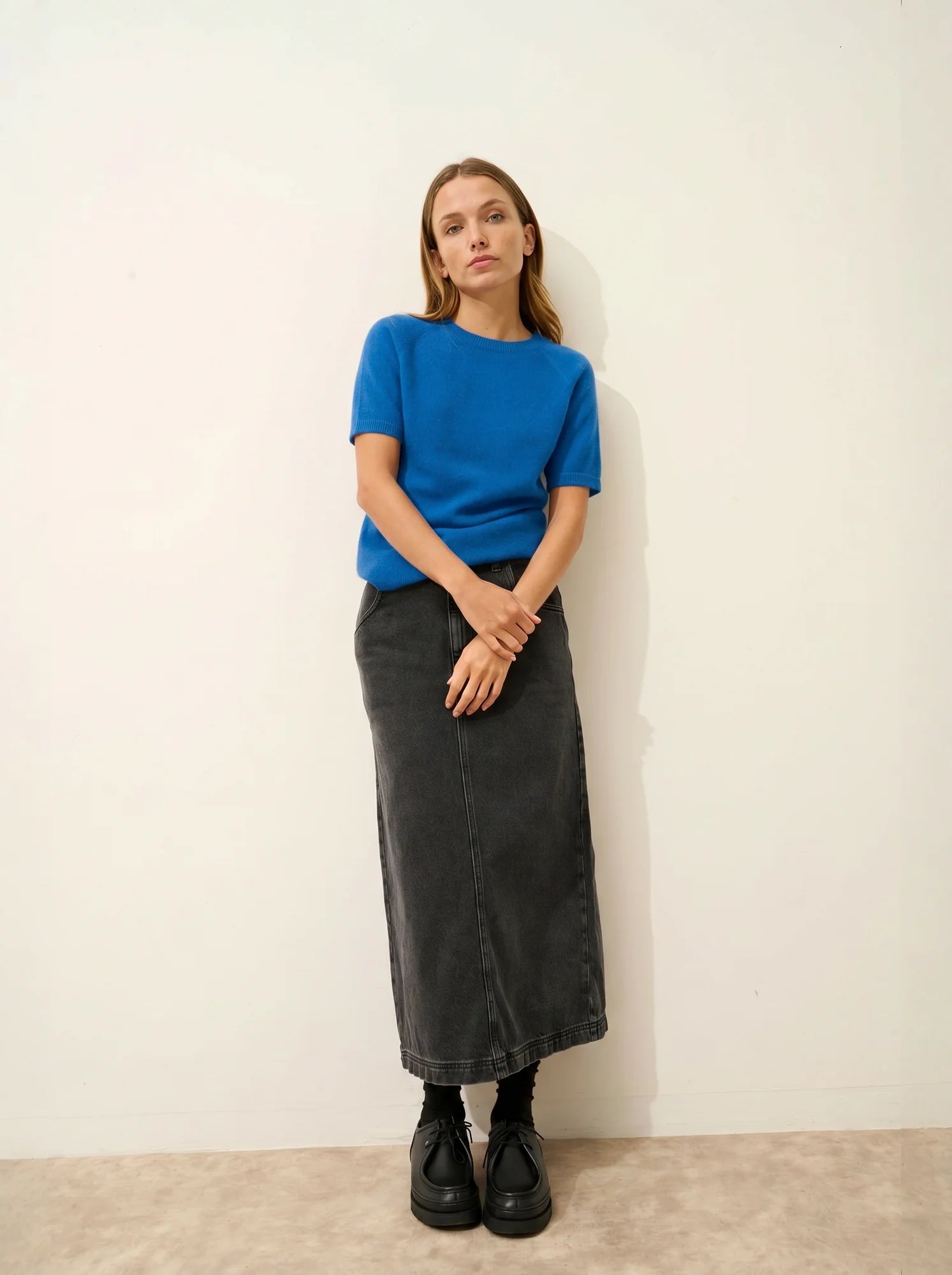 LAÏSA T-Shirt Col Rond Azur