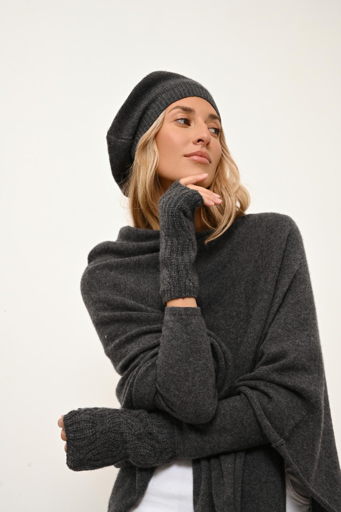 PARIS béret anthracite chiné