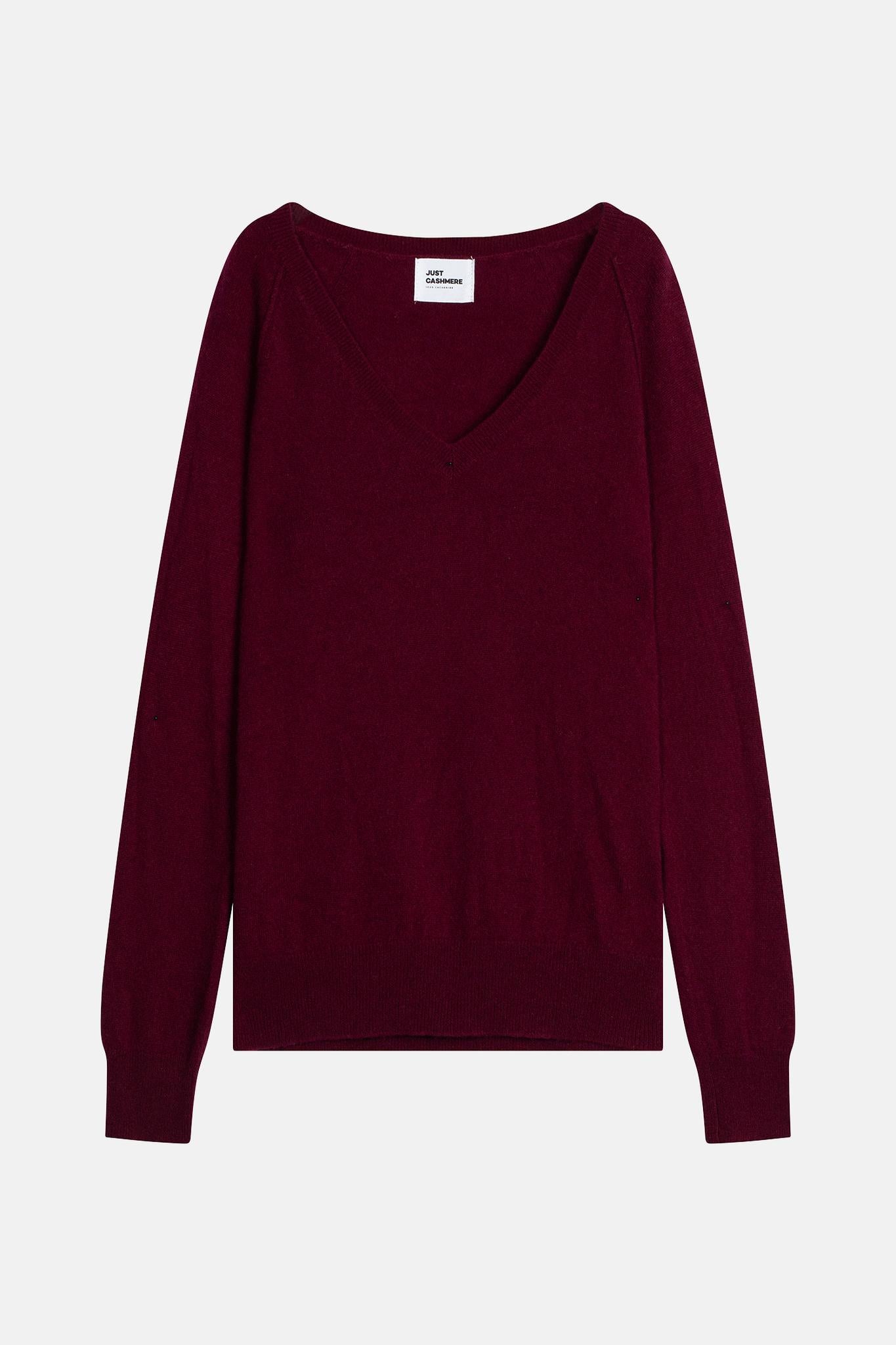 PHOEBE pull col v bordeaux