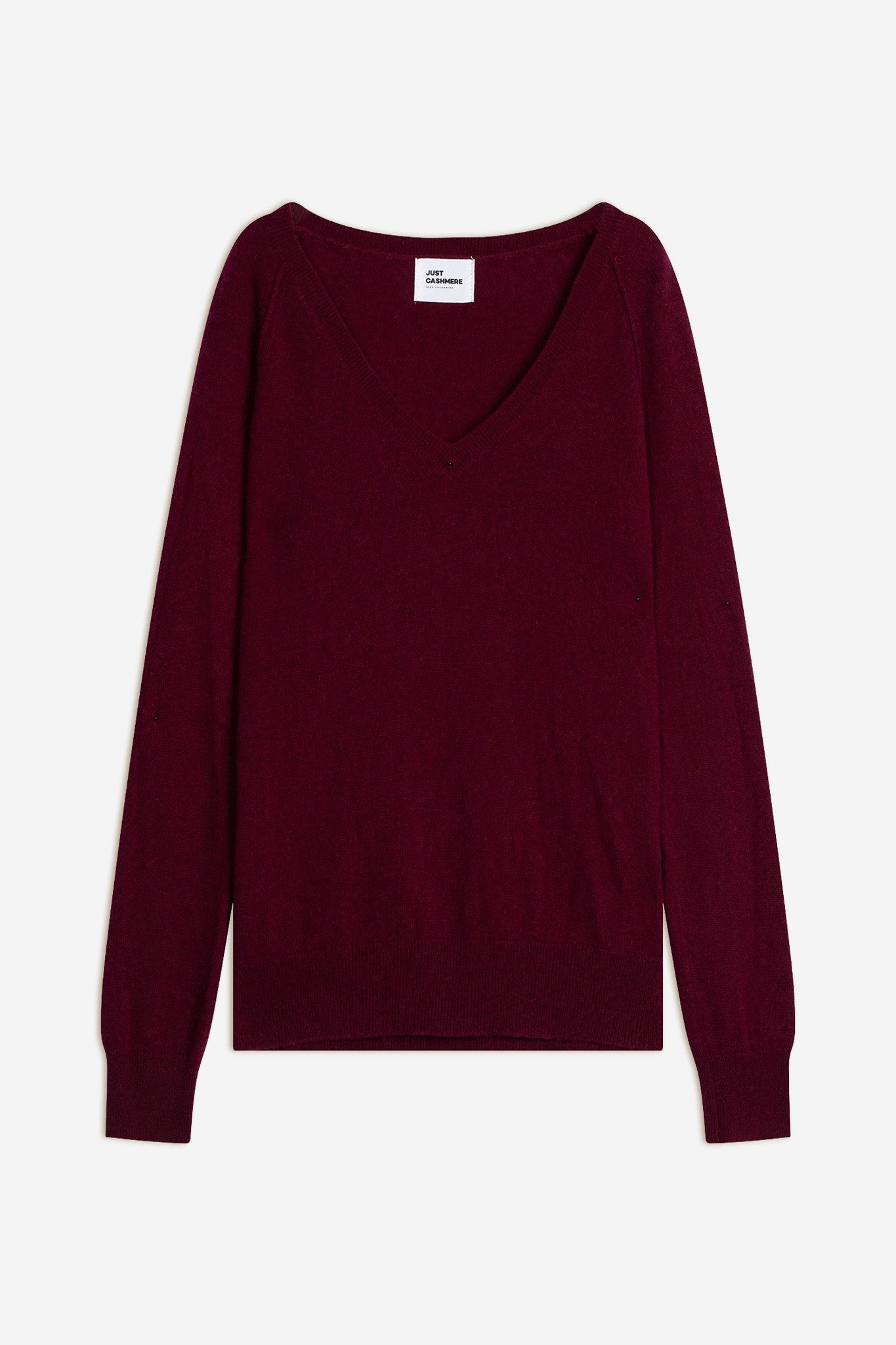 phoebe burgundy v-neck sweater