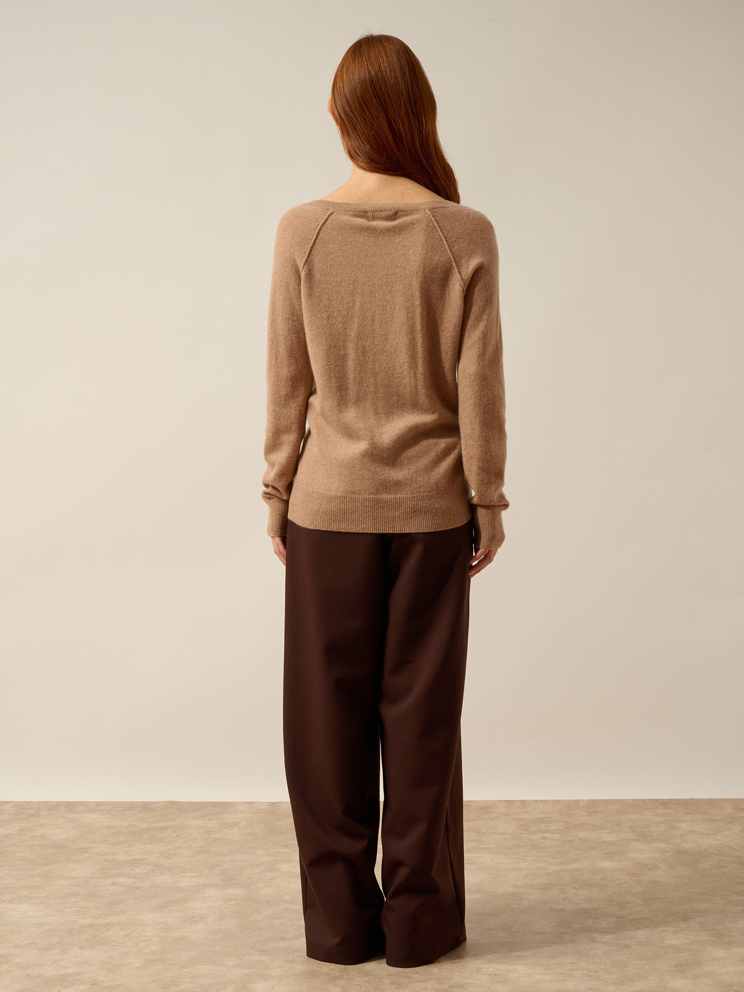 PHOEBE pull col v camel chiné