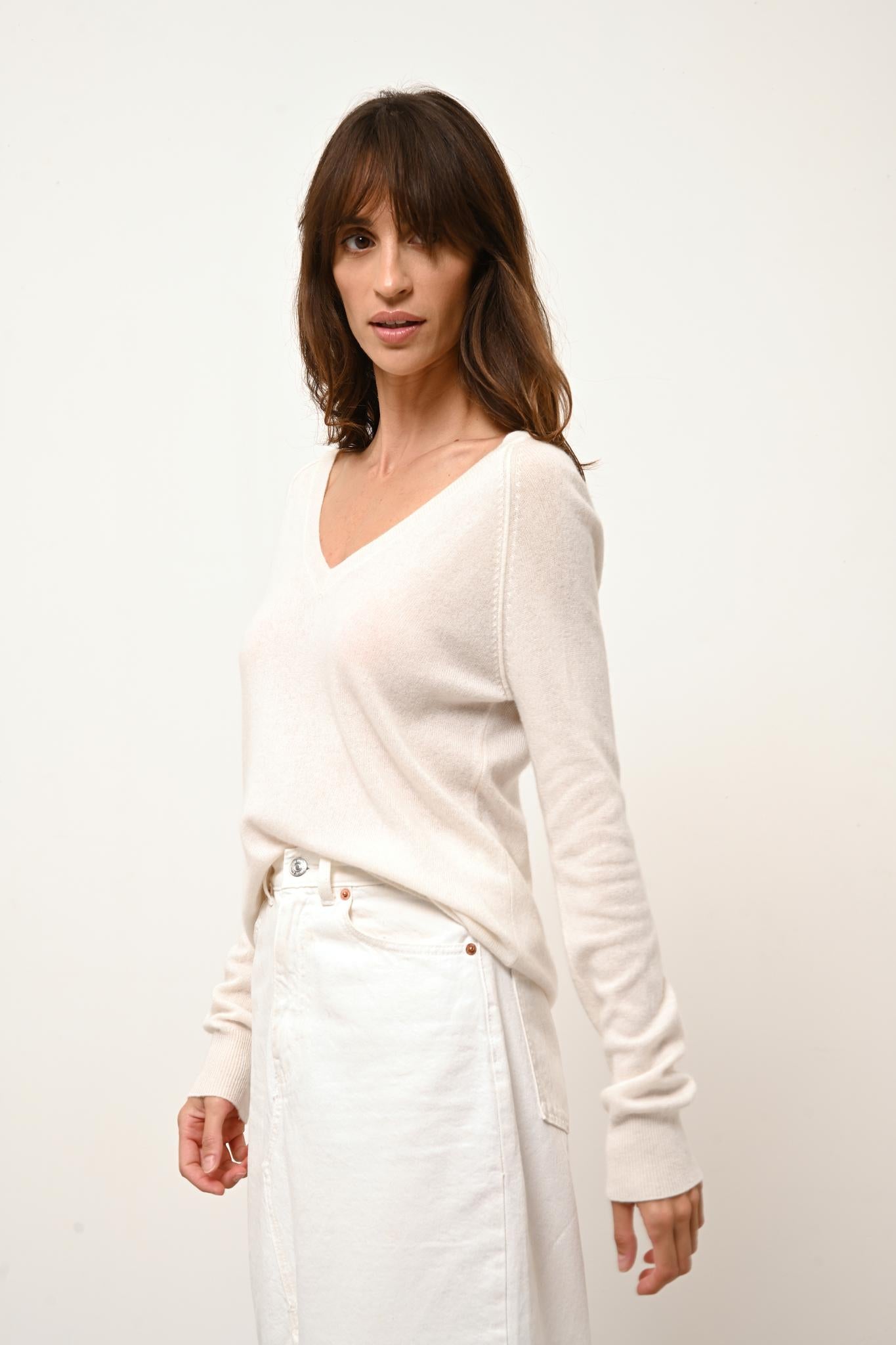 PHOEBE pull col v ivoire