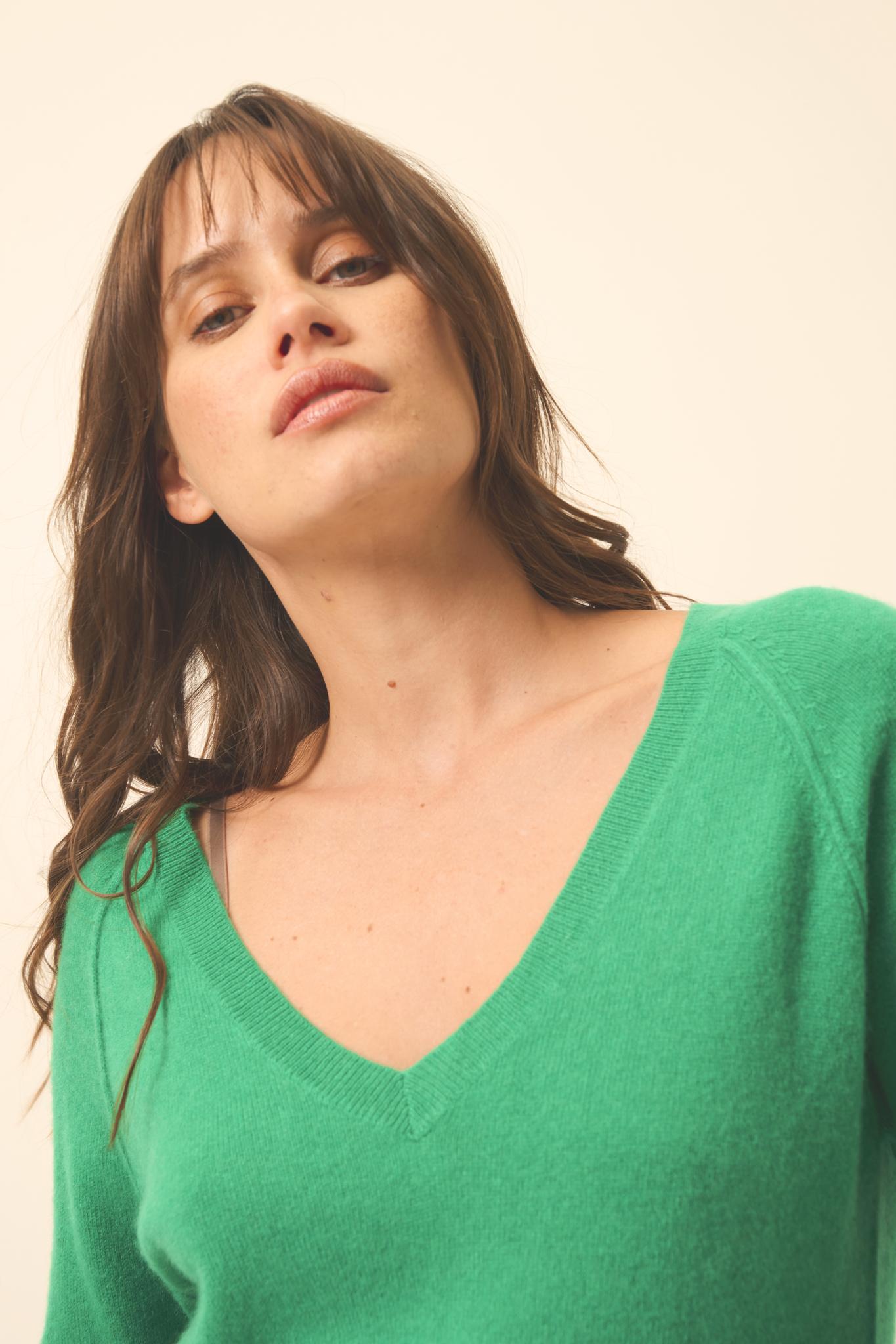 PHOEBE pull col v menthe