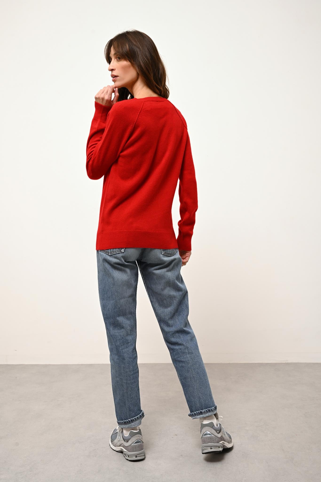 PHOEBE pull col v rouge