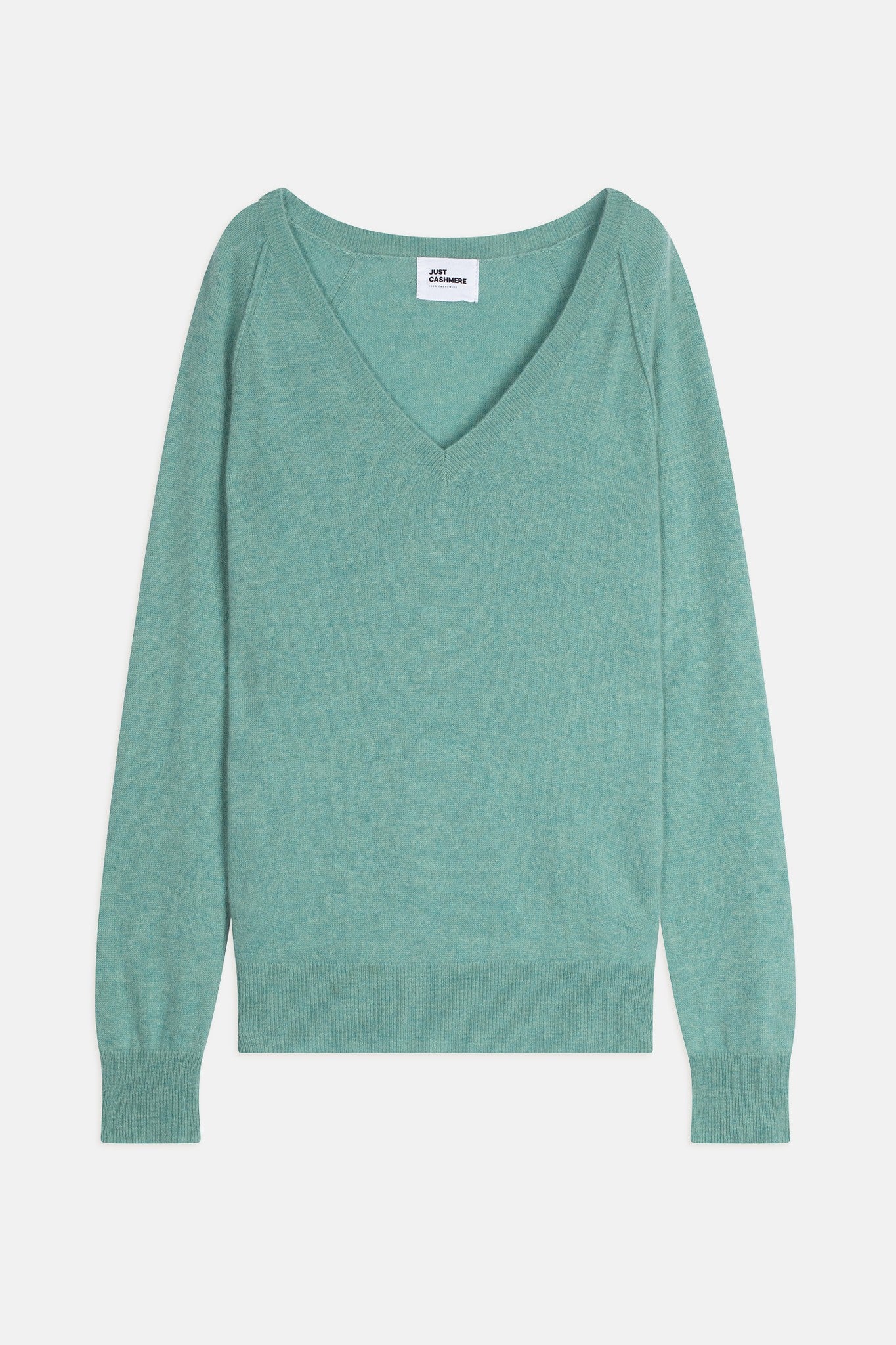 phoebe pull col v vert chiné