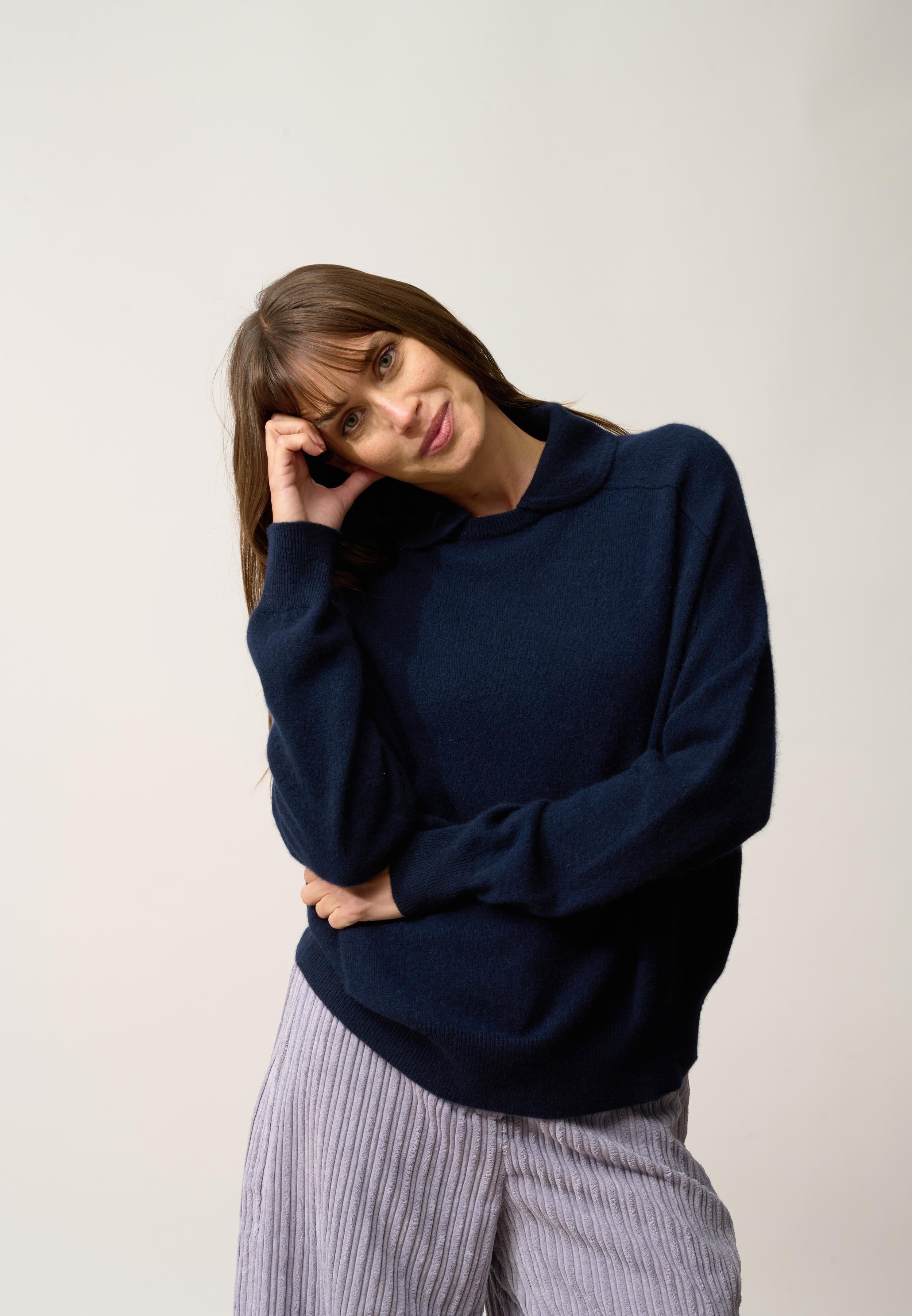 PIURA pull col claudine navy