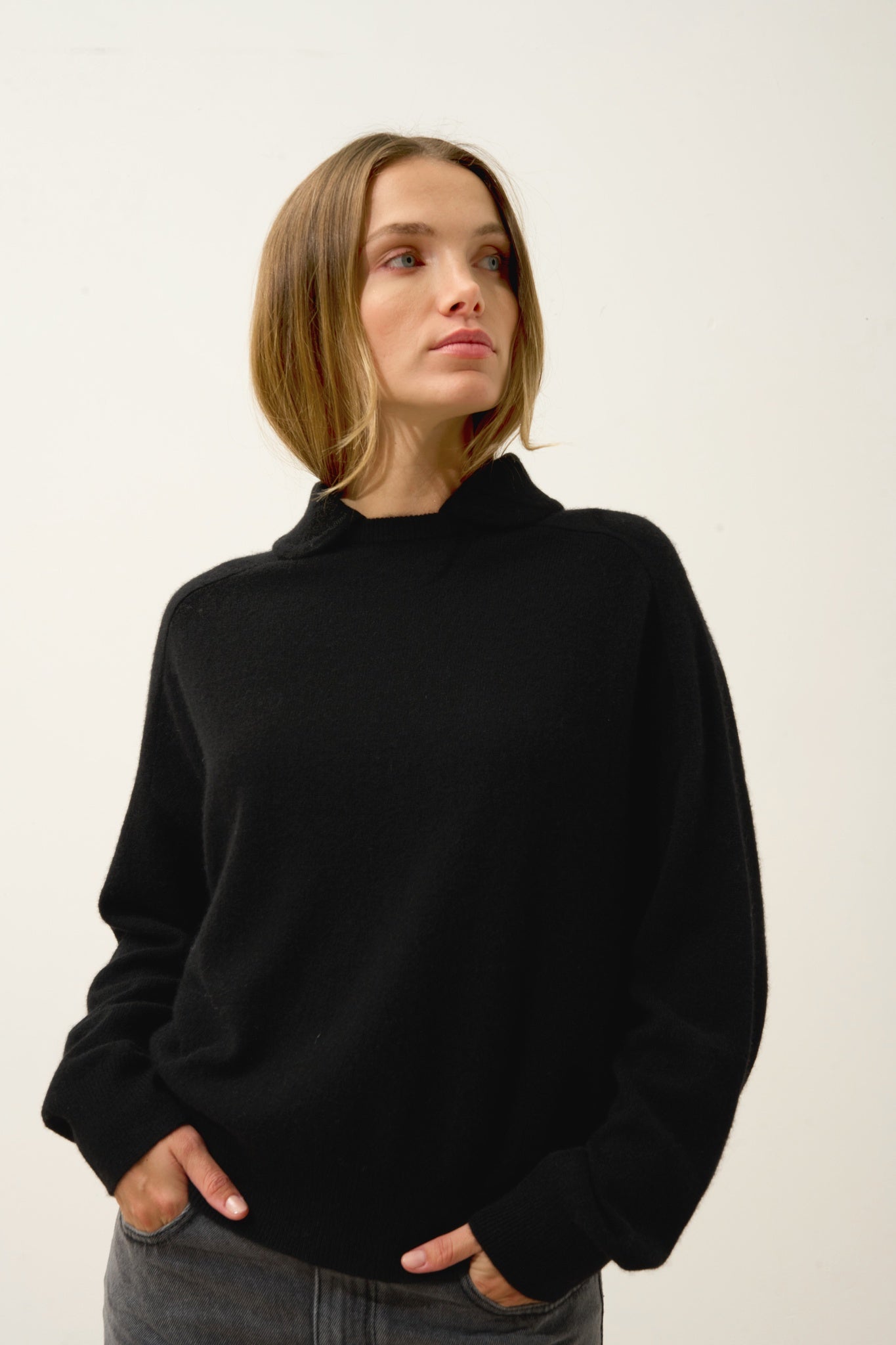 PIURA pull col claudine noir