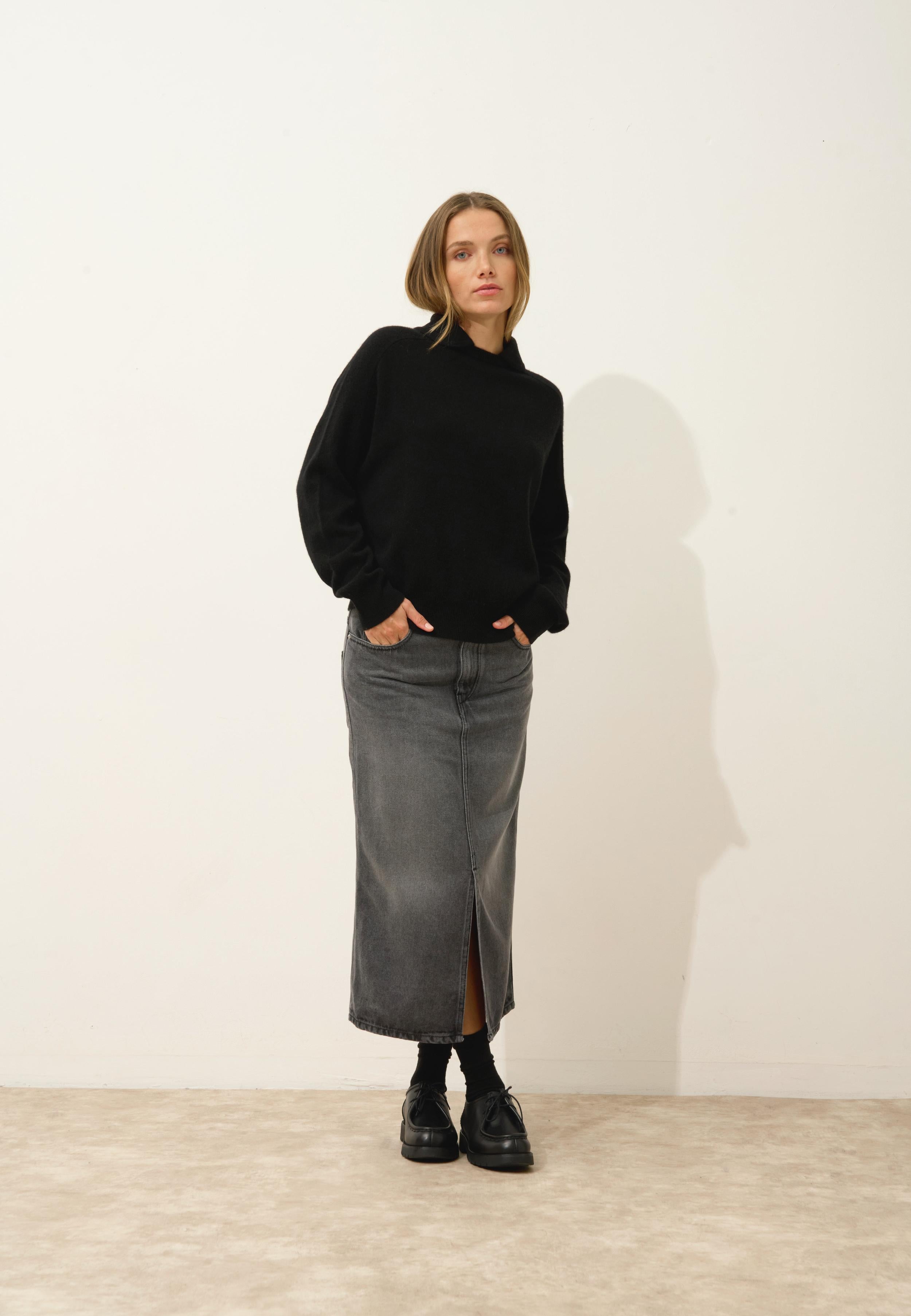 PIURA pull col claudine noir